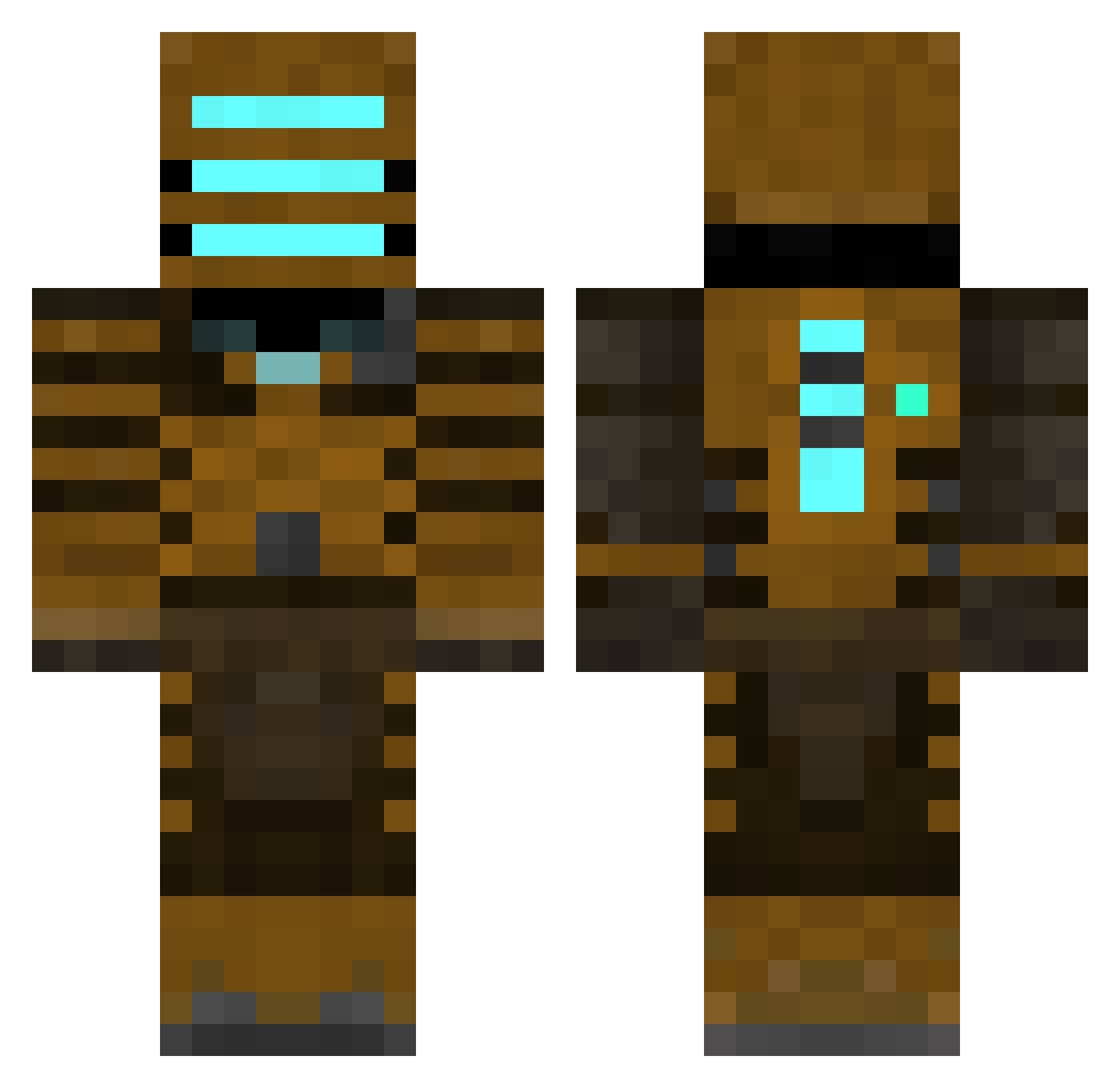 Doucet Minecraft skin, front and back view