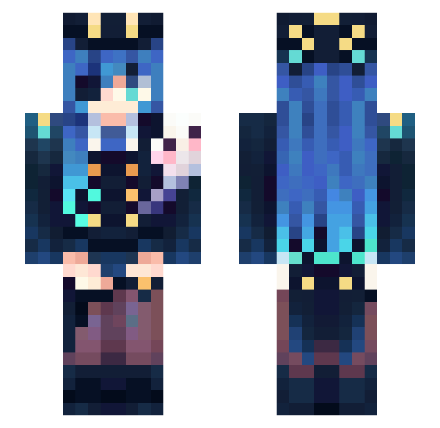kaluea Minecraft skin, front and back view