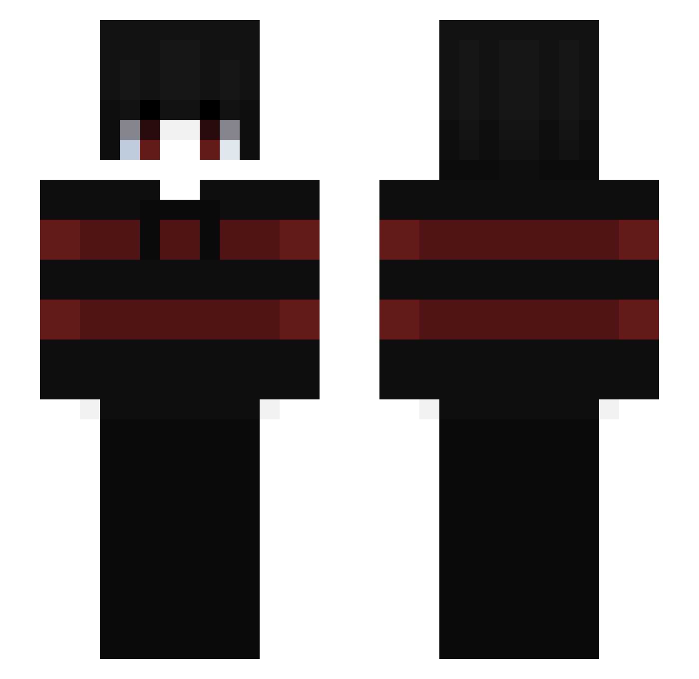 SailorK Minecraft skin, front and back view