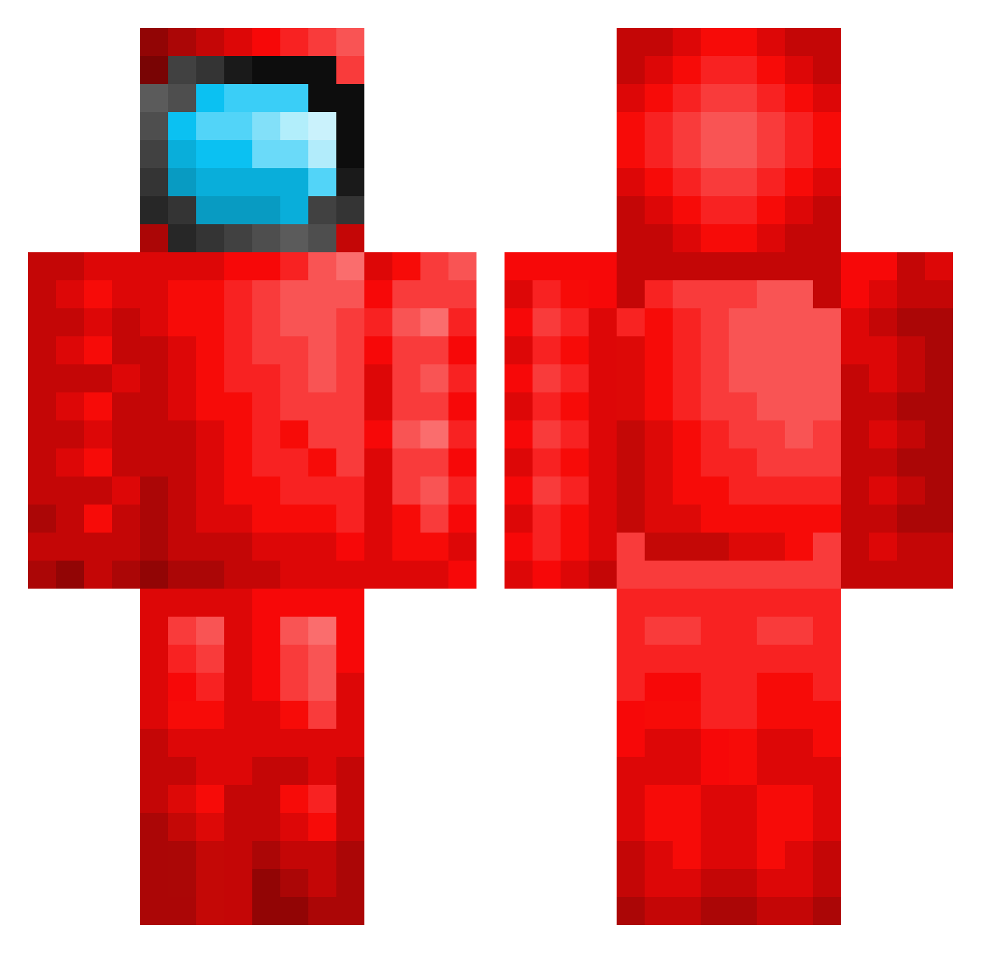 Retimes Minecraft skin, front and back view