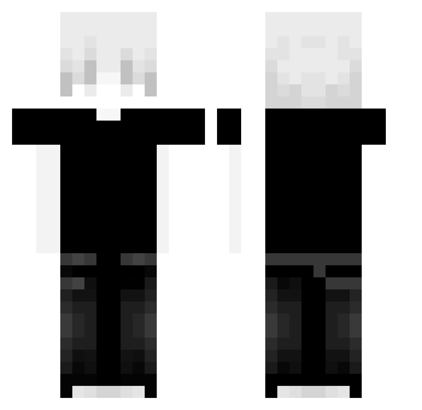 Vordy1 Minecraft skin, front and back view
