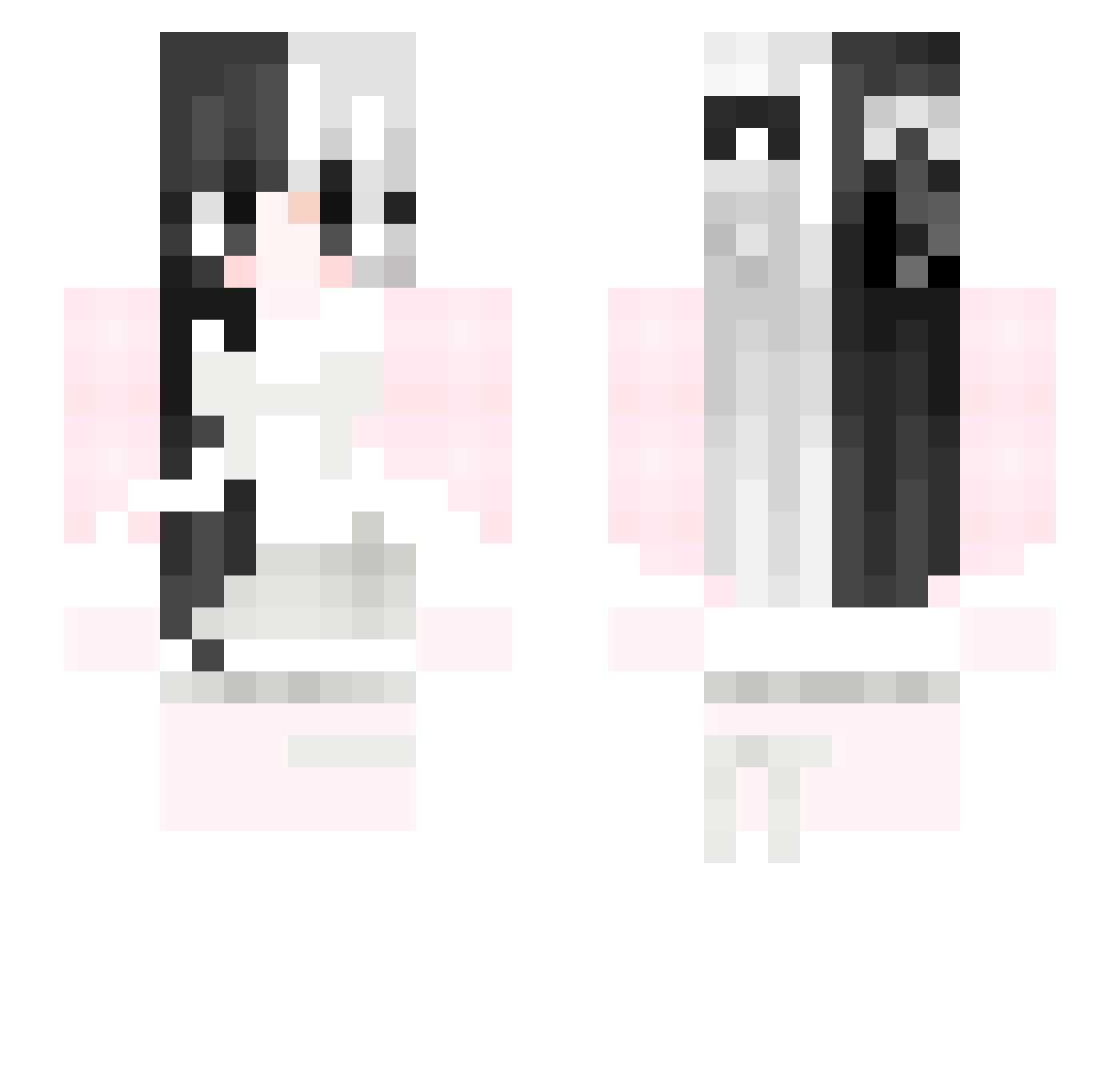M_EKA Minecraft skin, front and back view