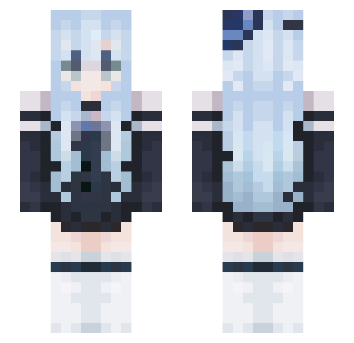 Yezilea Minecraft skin, front and back view