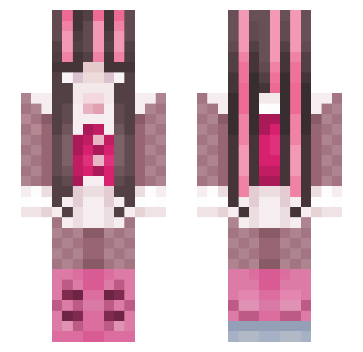 Mitsurii01 Minecraft skin, front and back view