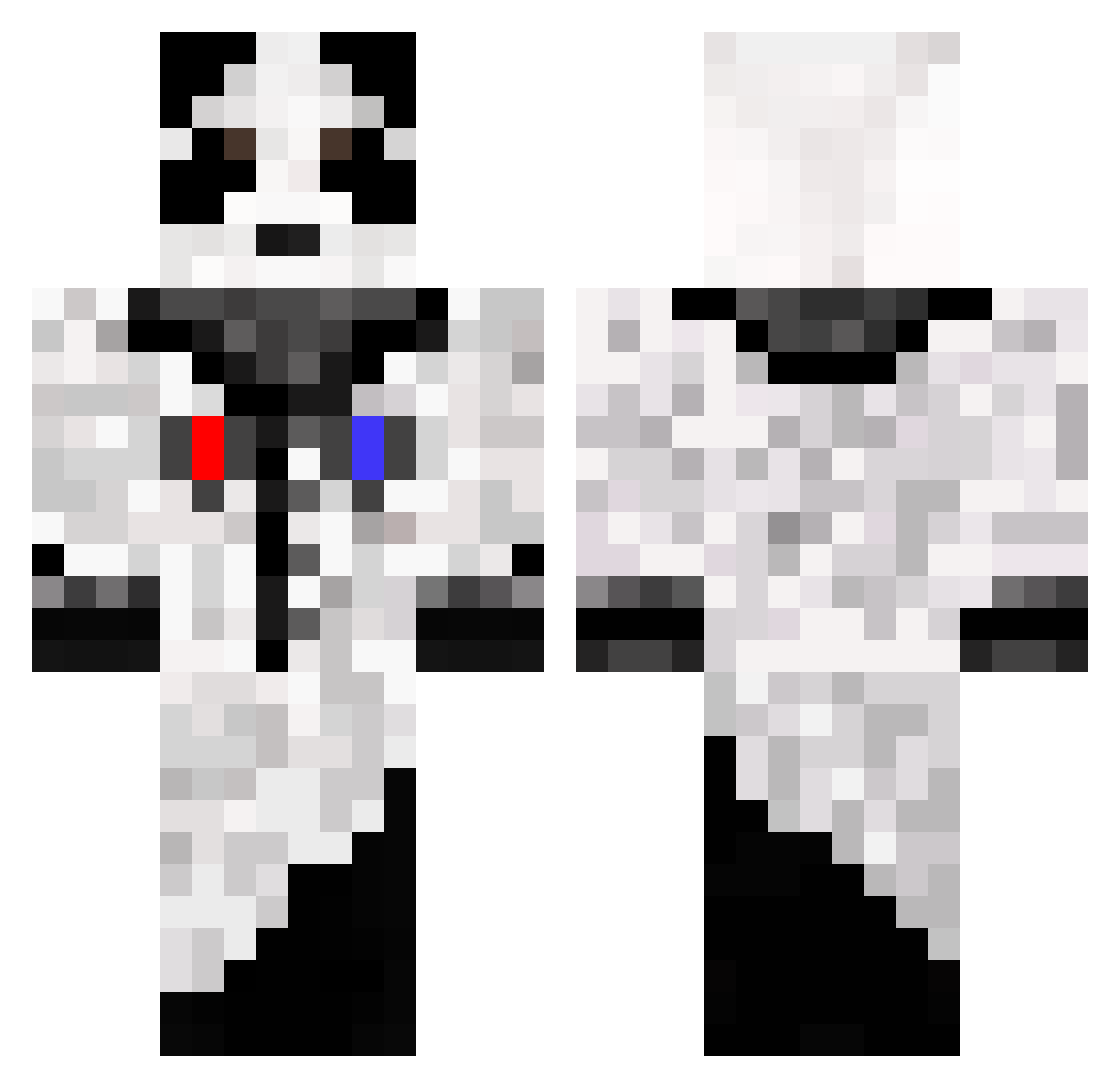 ThePandaLord111 Minecraft skin, front and back view