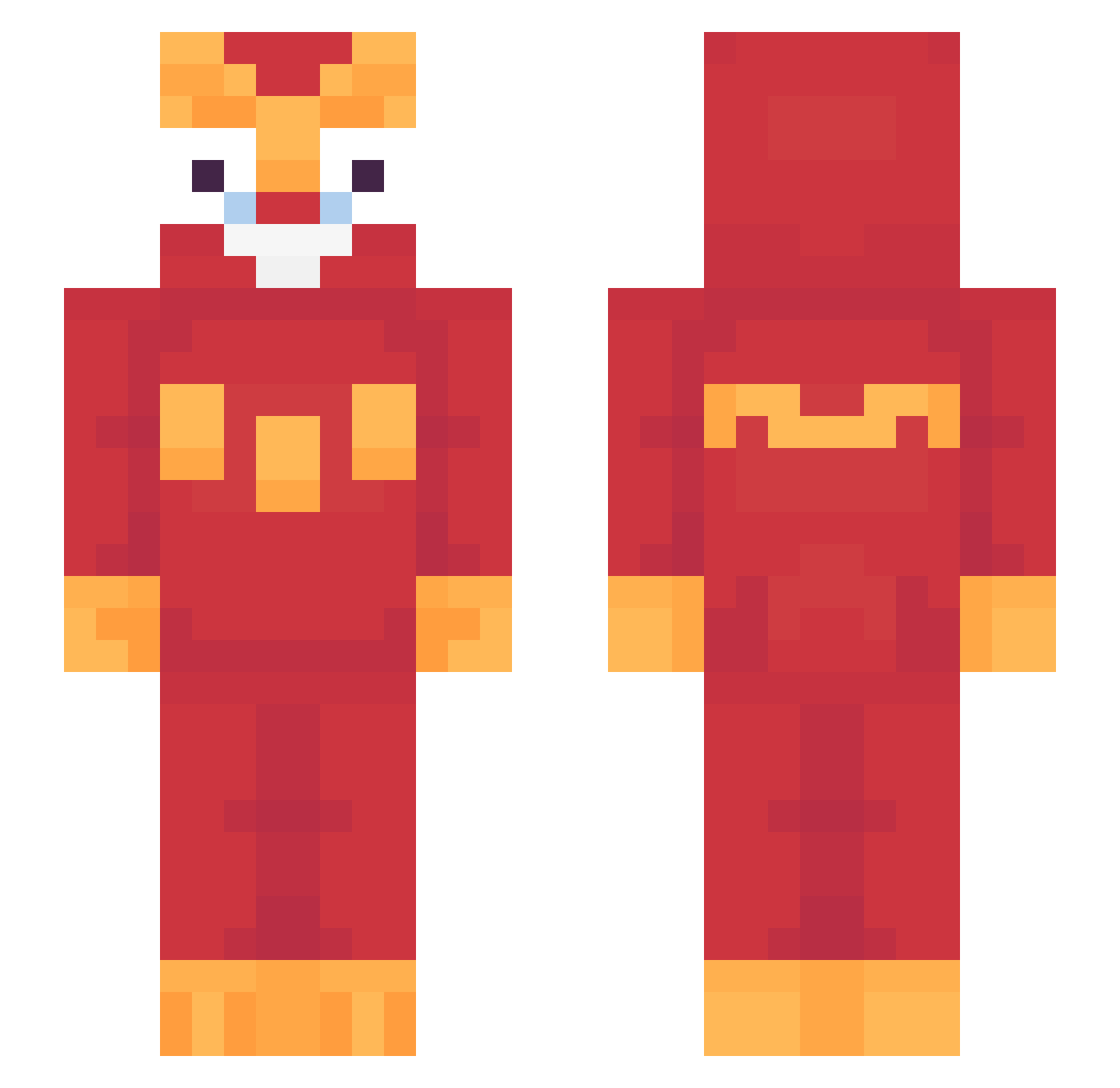 mqttyg Minecraft skin, front and back view