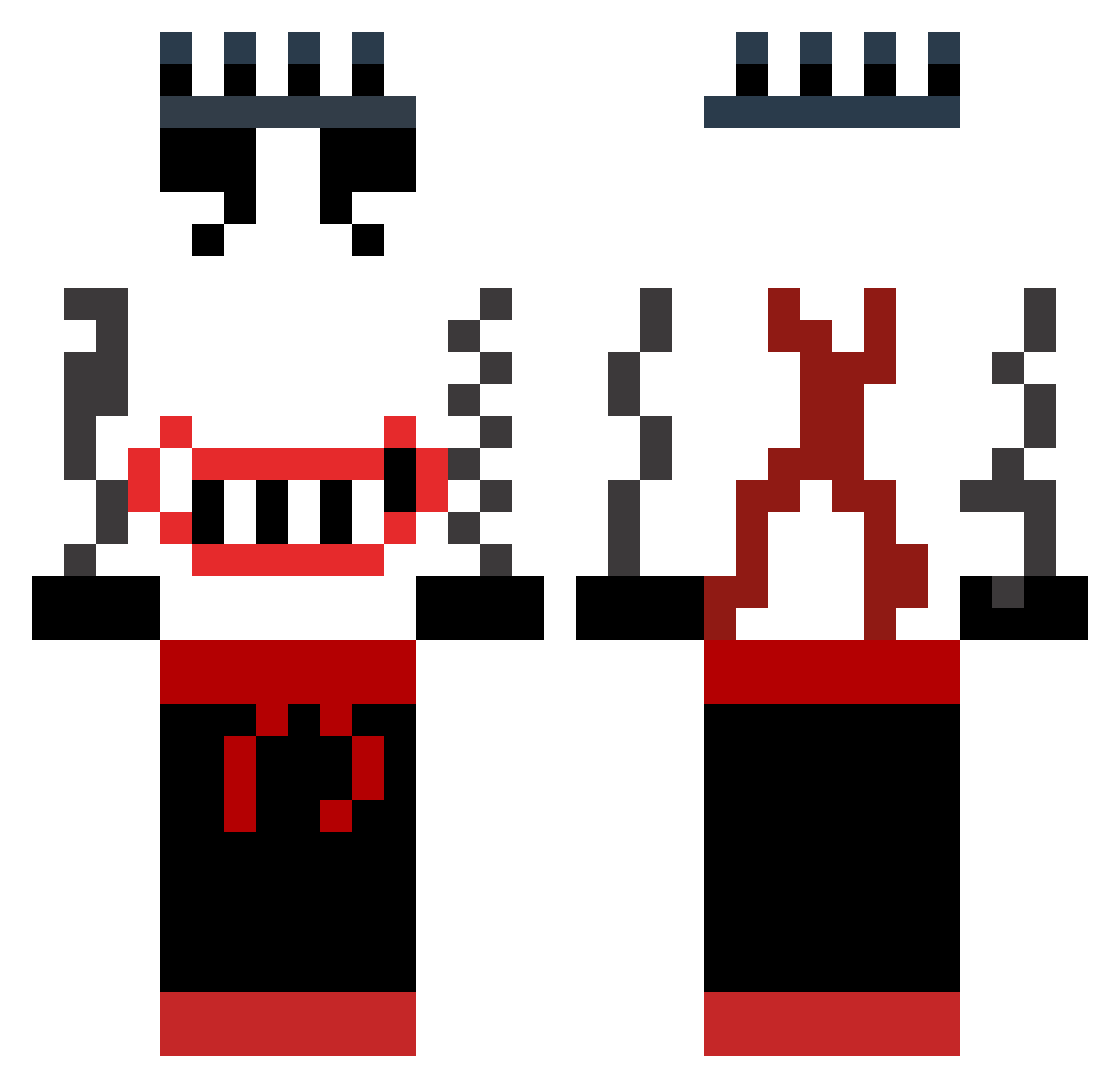 TheMain_Lemonist Minecraft skin, front and back view