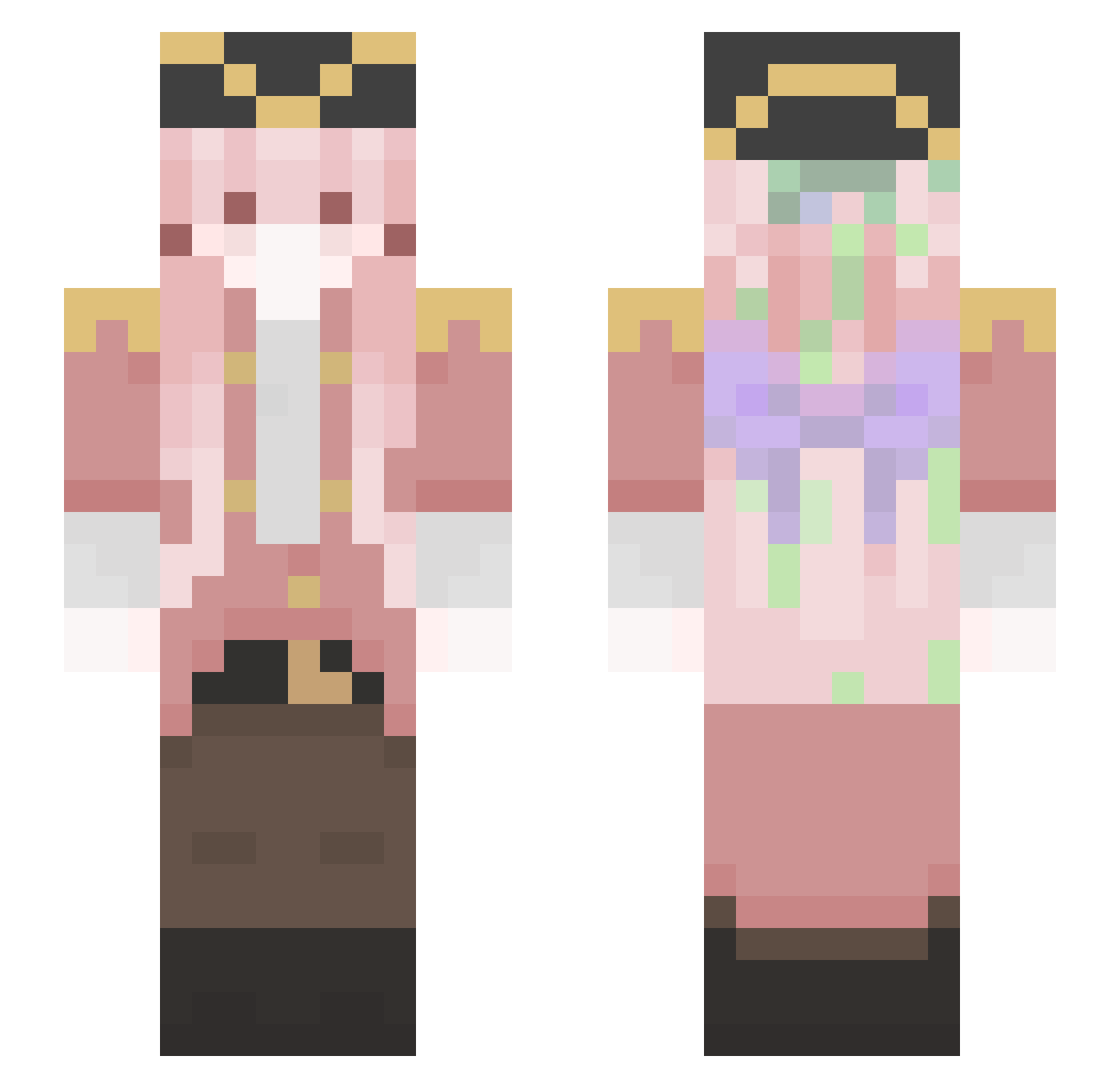 soom1e Minecraft skin, front and back view