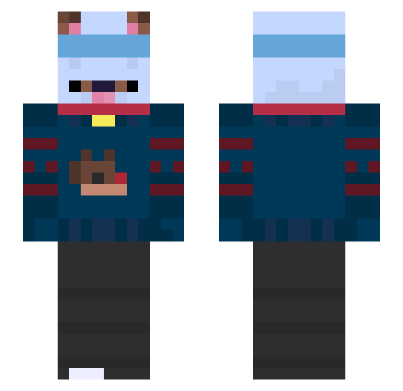 Salt_M1st Minecraft skin, front and back view