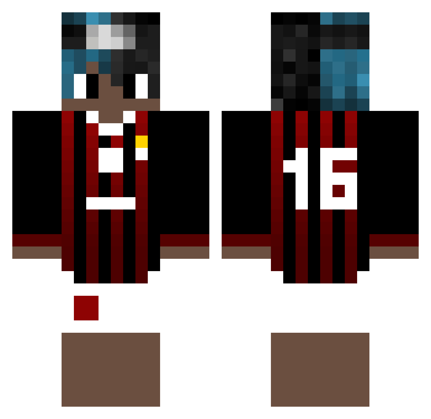 Dezemeia Minecraft skin, front and back view