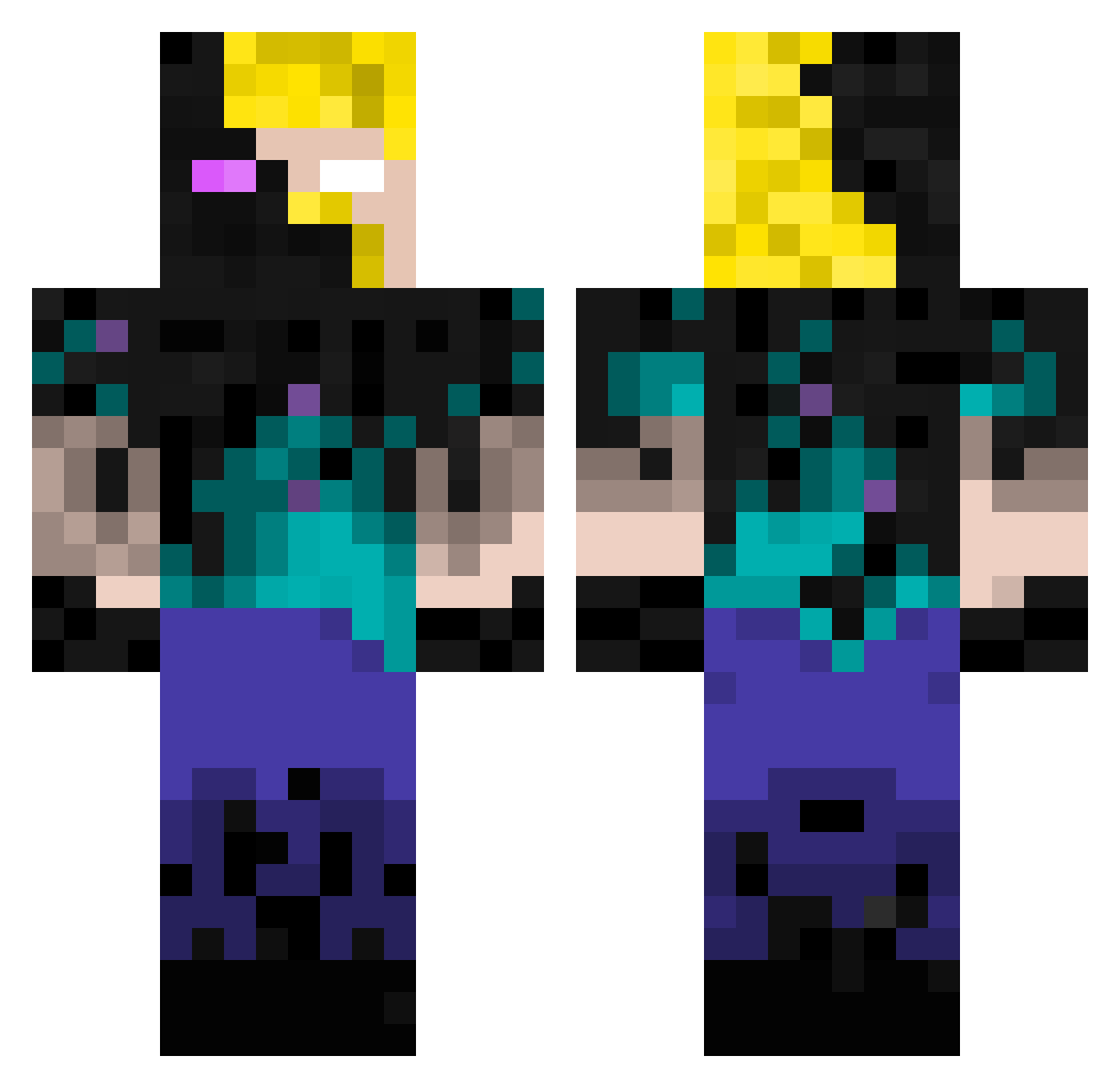 Armenbrine Minecraft skin, front and back view