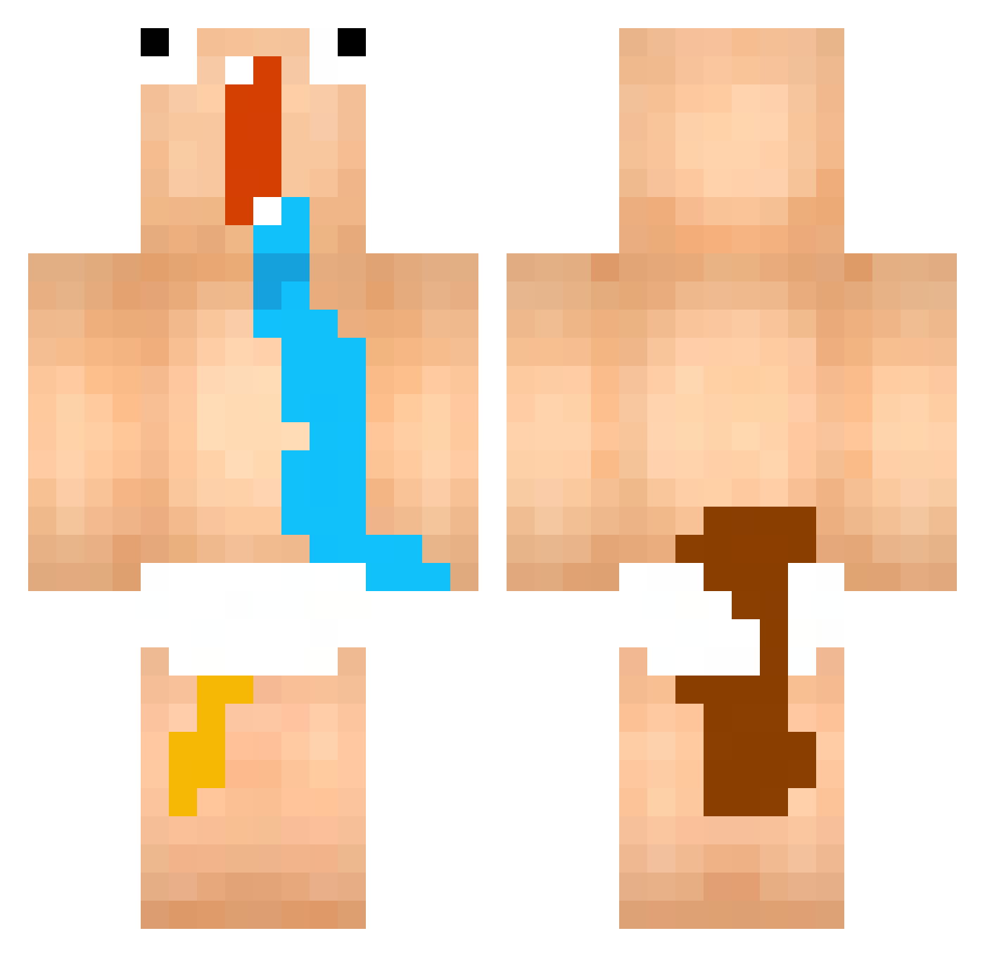 lilazzkicker15 Minecraft skin, front and back view