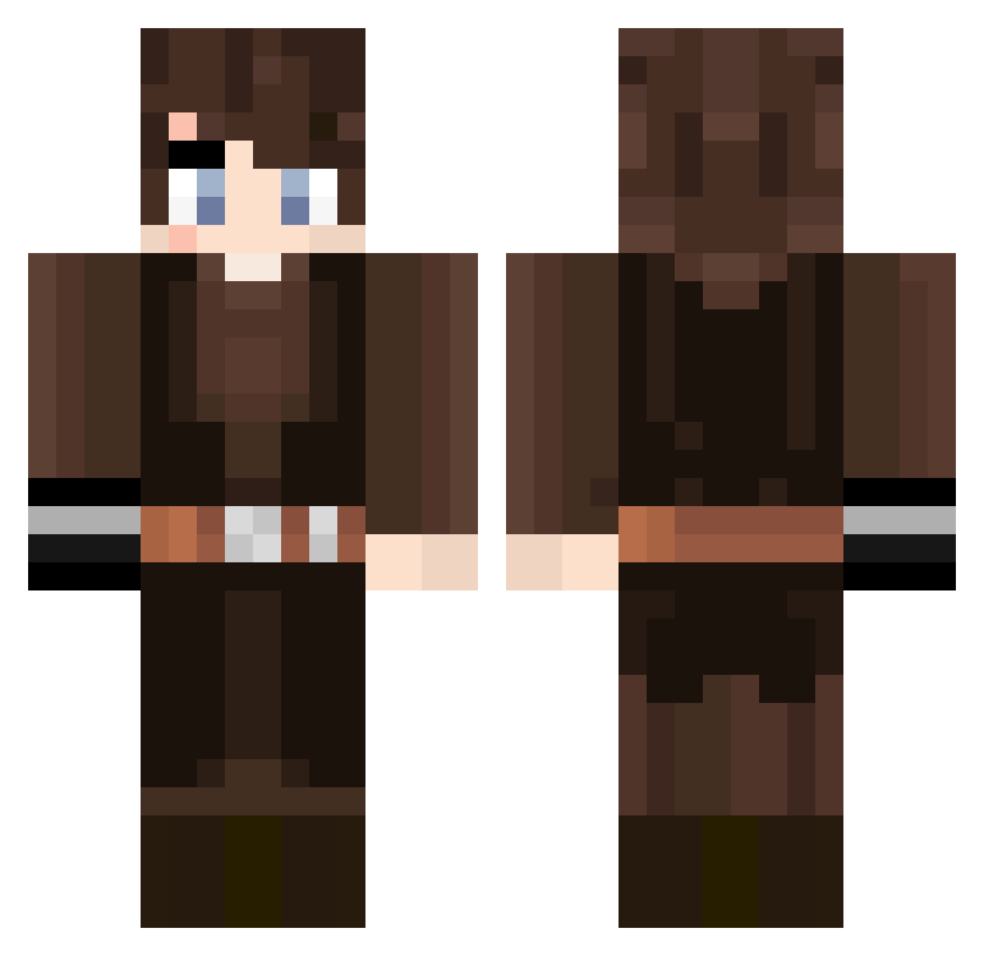 Mal0id Minecraft skin, front and back view