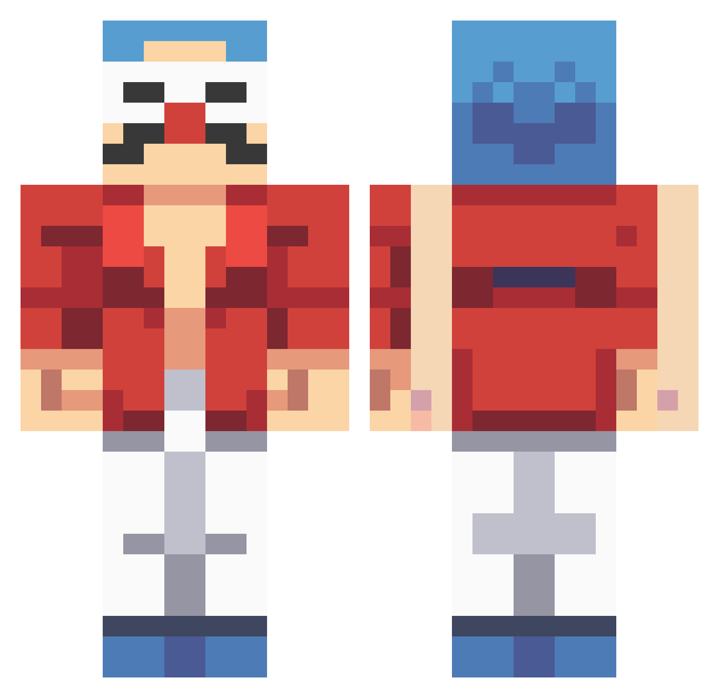 ENA7146 Minecraft skin, front and back view