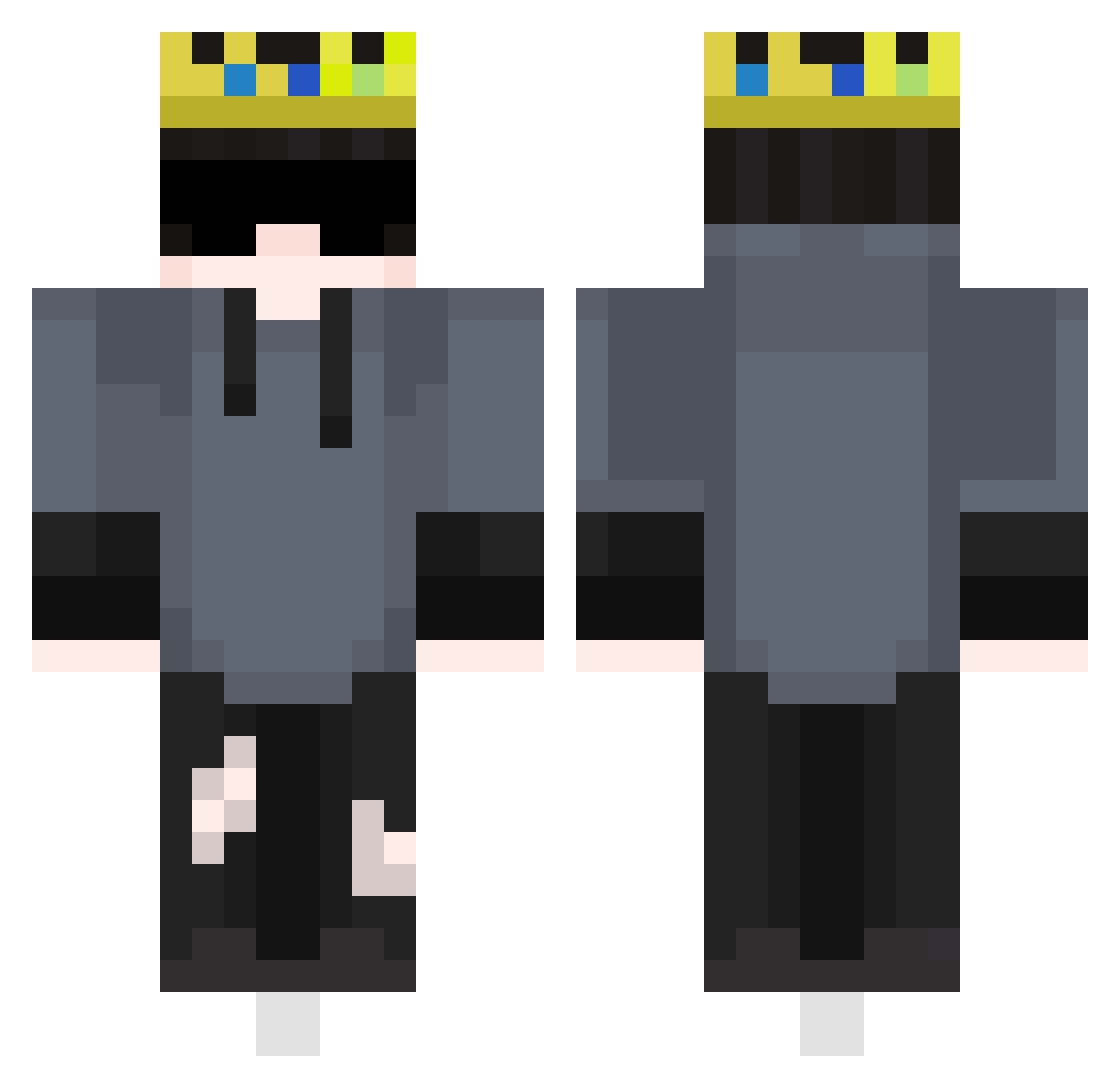 rayyern Minecraft skin, front and back view