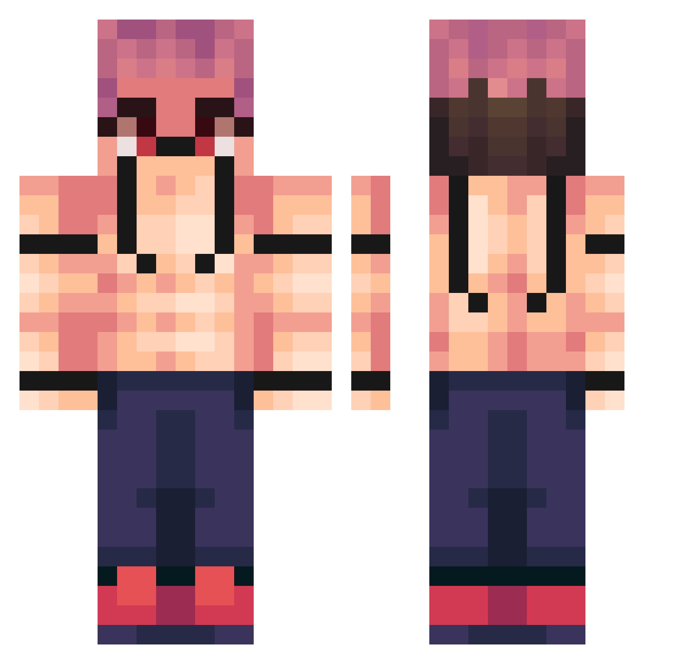 StepBro4200 Minecraft skin, front and back view