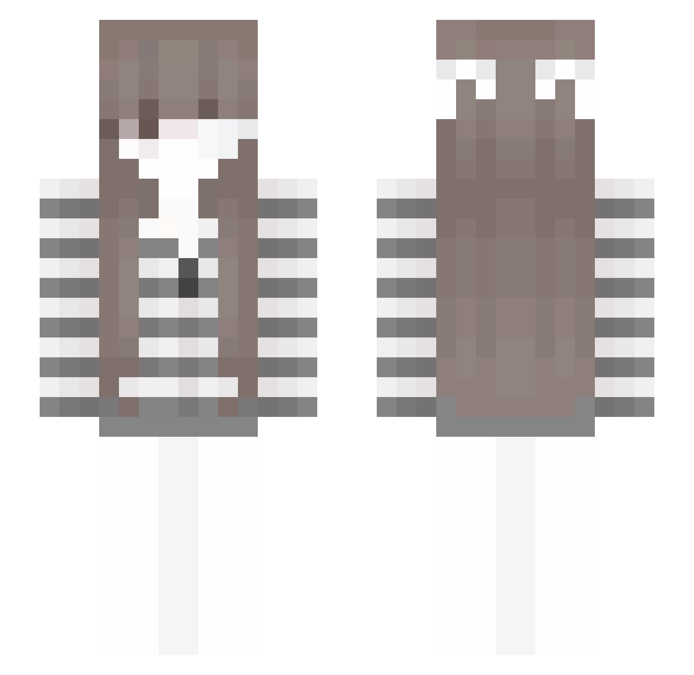 roryzaa Minecraft skin, front and back view