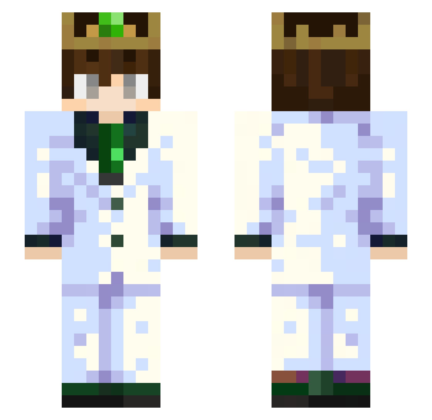 KingOfCats65 Minecraft skin, front and back view