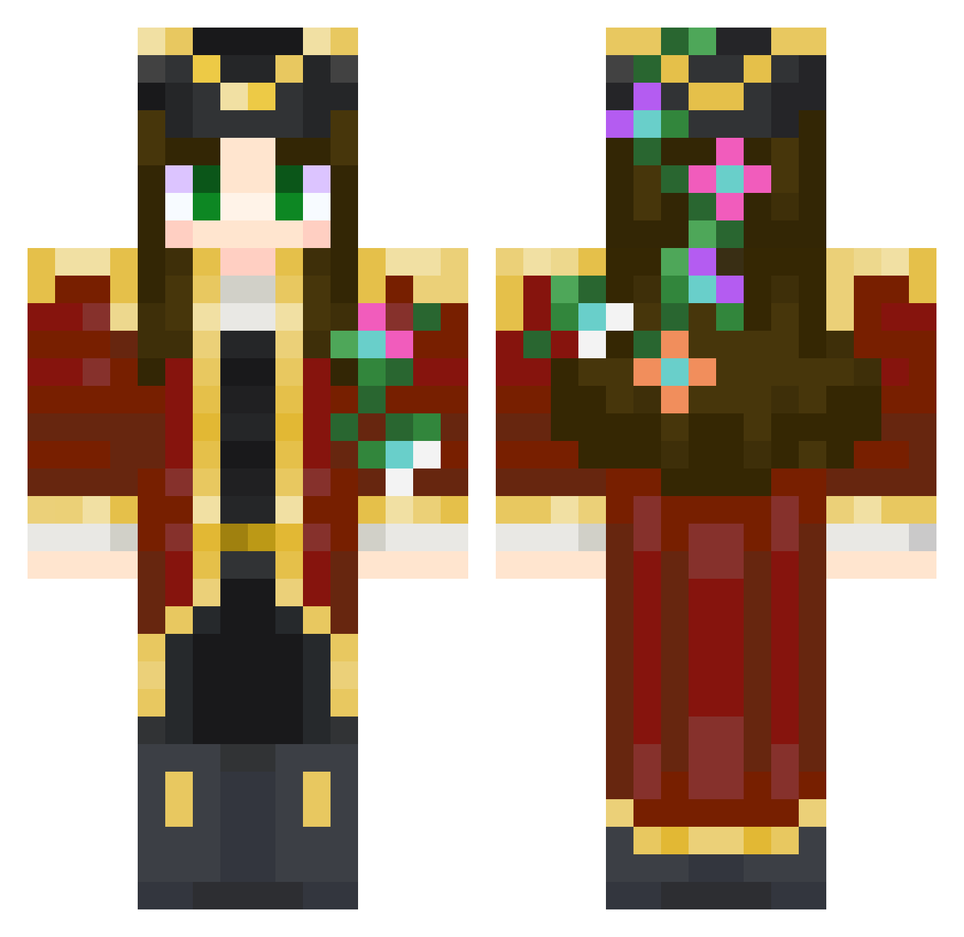 Milky_Carton Minecraft skin, front and back view