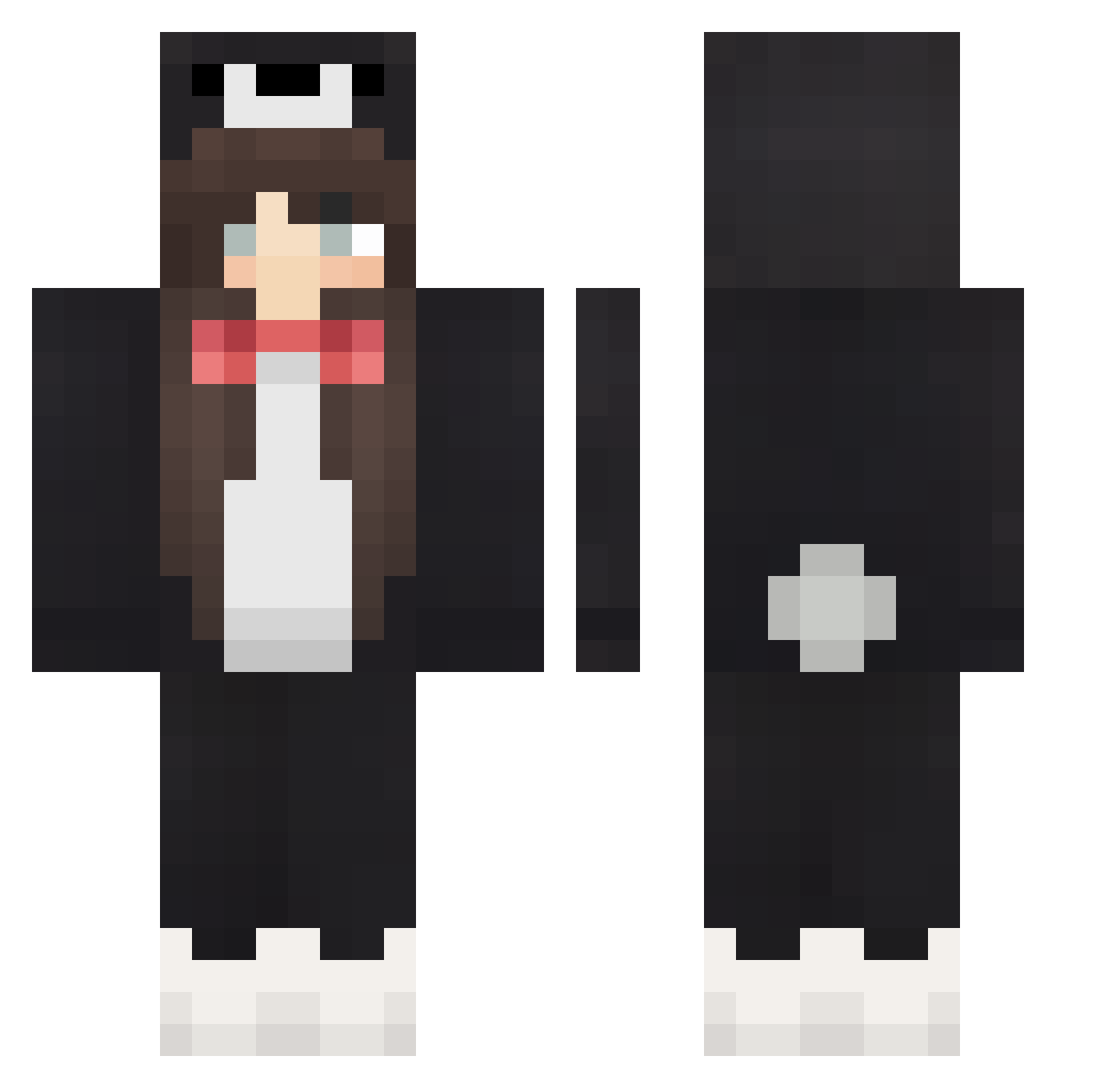 Diocese Minecraft skin, front and back view