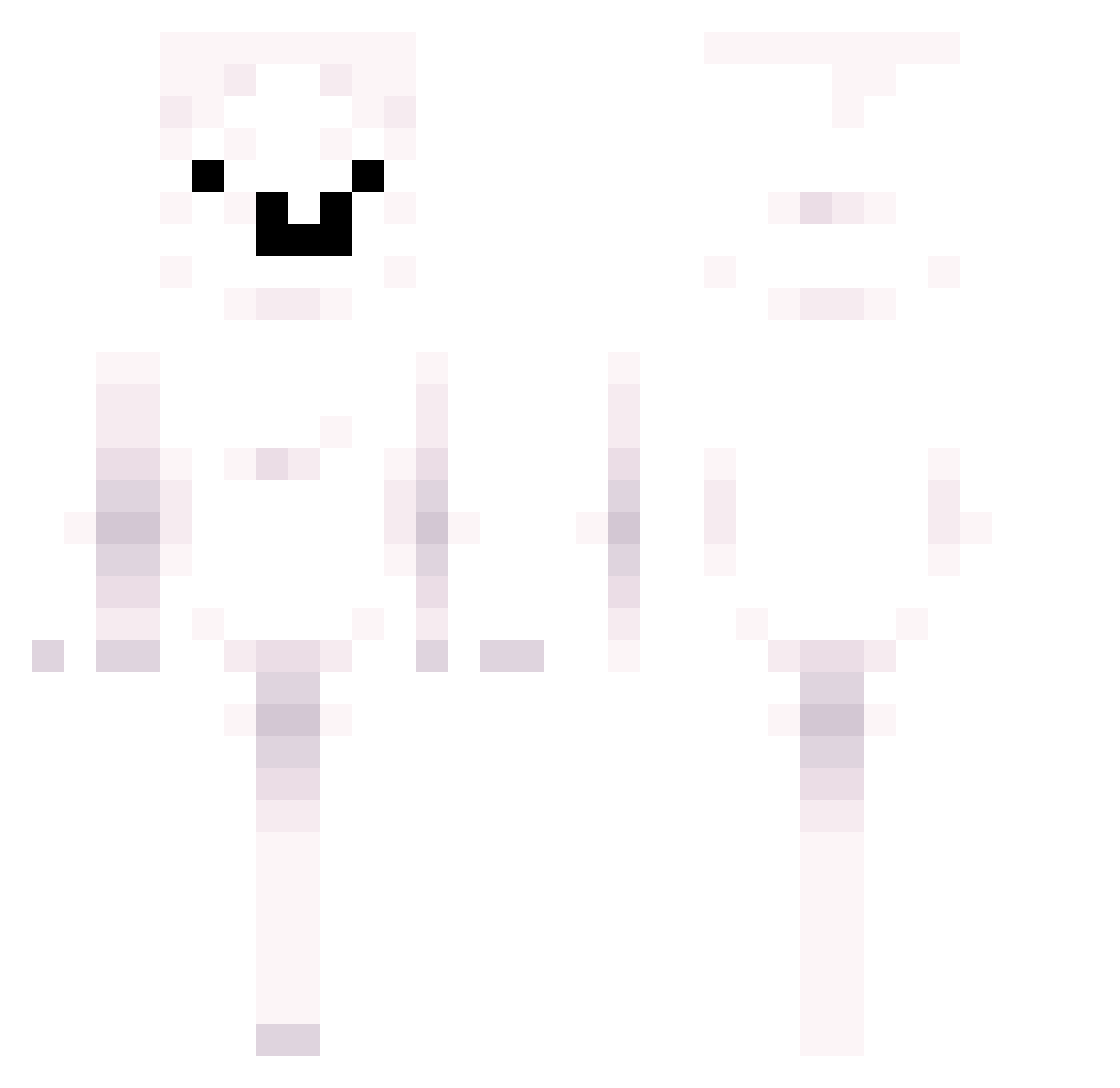 Undrem Minecraft skin, front and back view