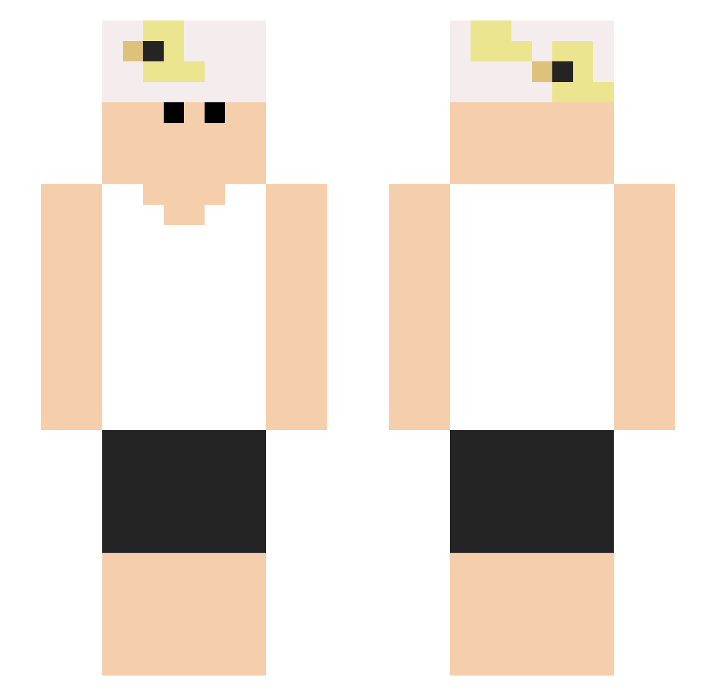 Trofiq Minecraft skin, front and back view
