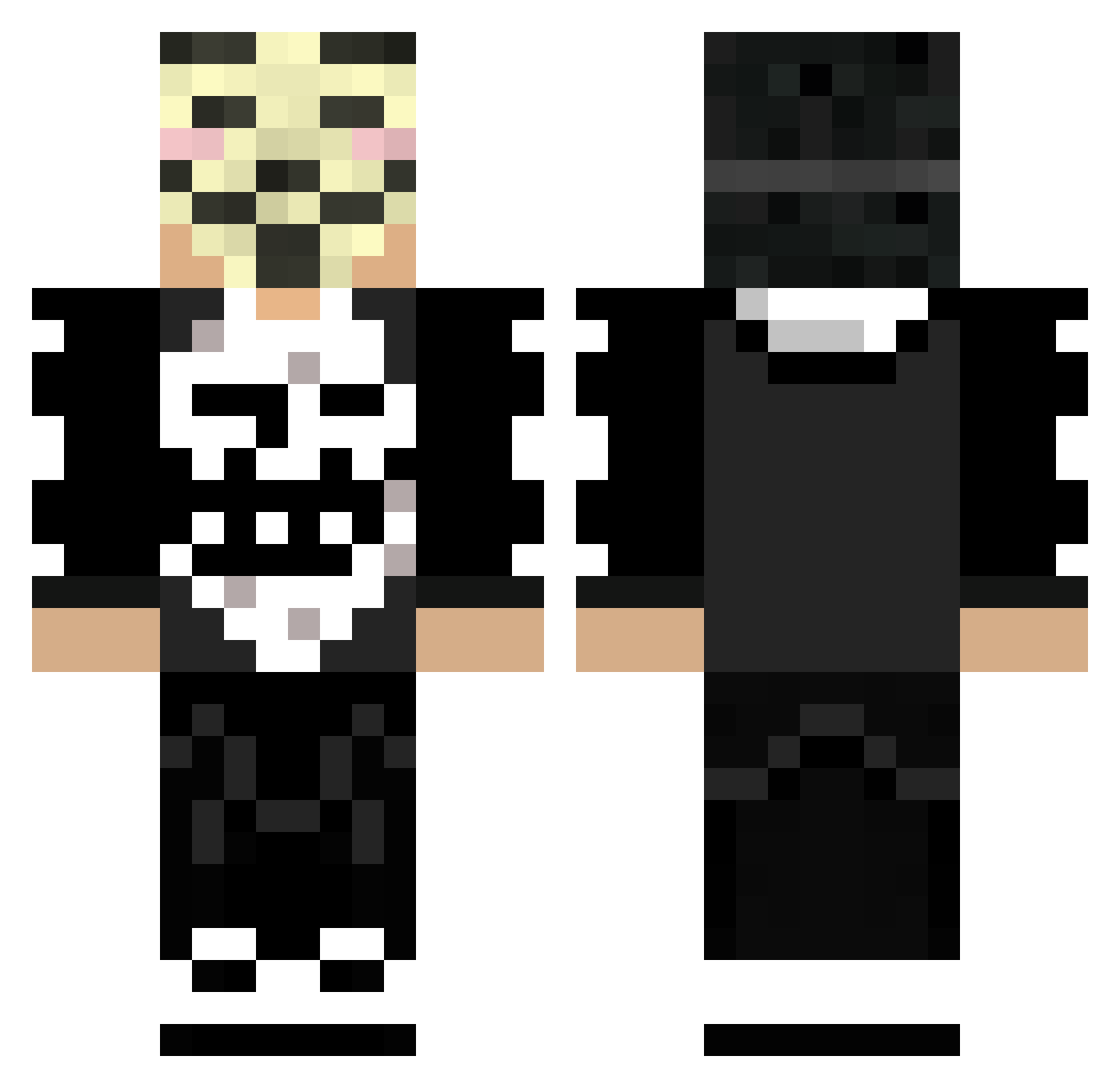 MarzDaTroller Minecraft skin, front and back view