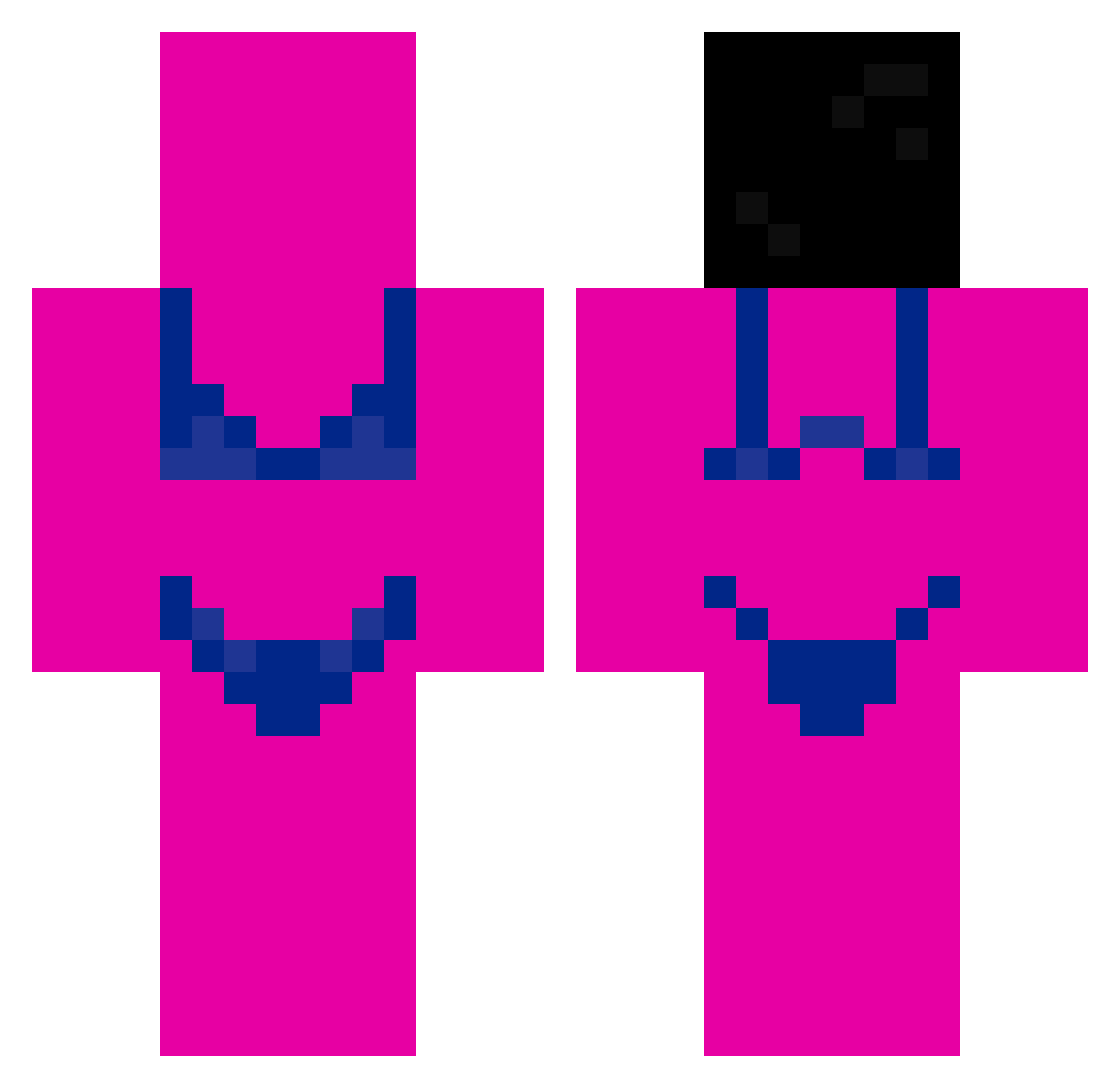 UsuarioDeCasada Minecraft skin, front and back view
