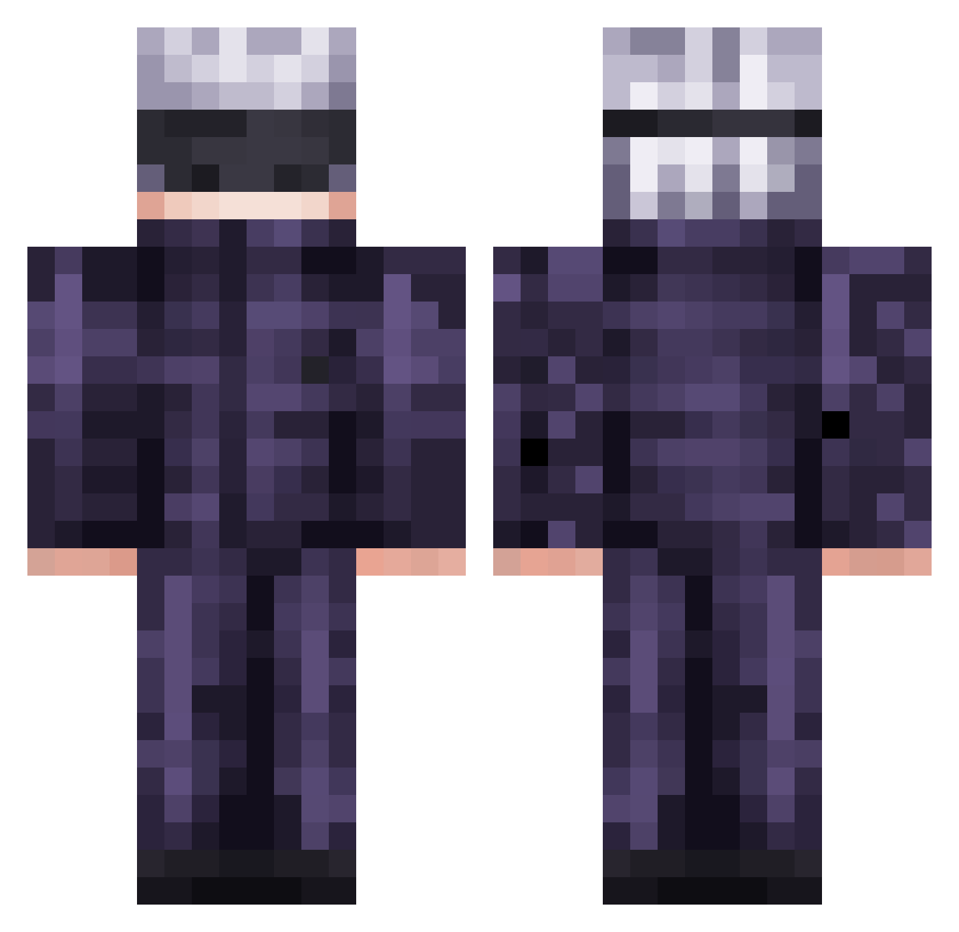 FogDog1738 Minecraft skin, front and back view