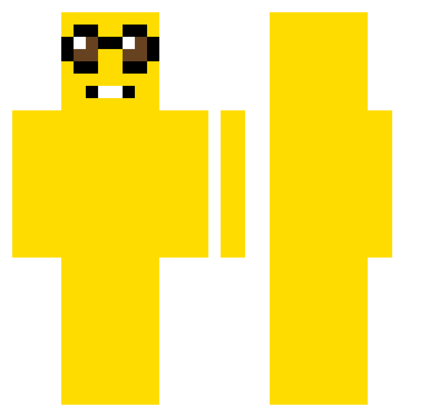 00Waste Minecraft skin, front and back view