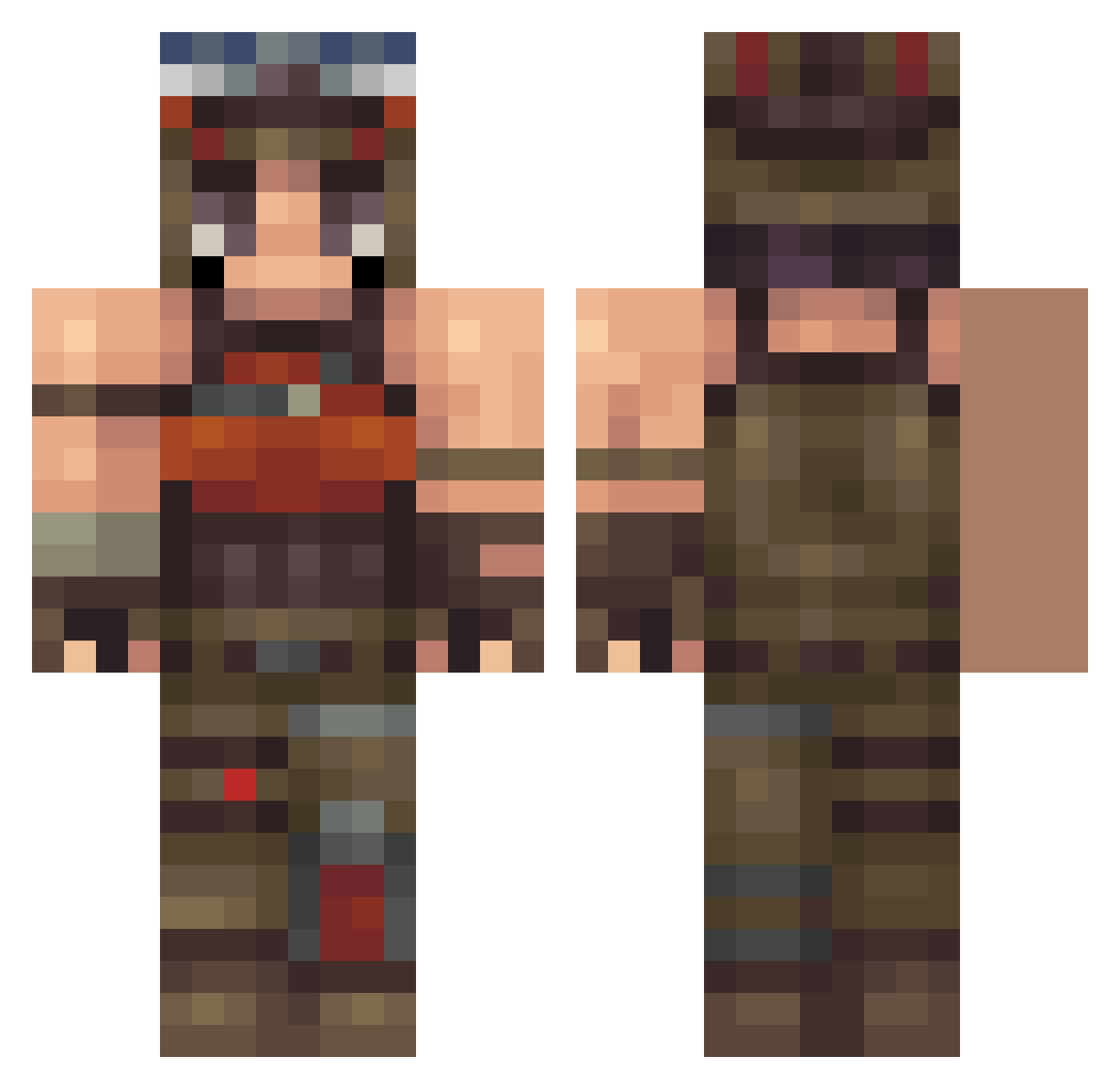 Snipex_XD Minecraft skin, front and back view