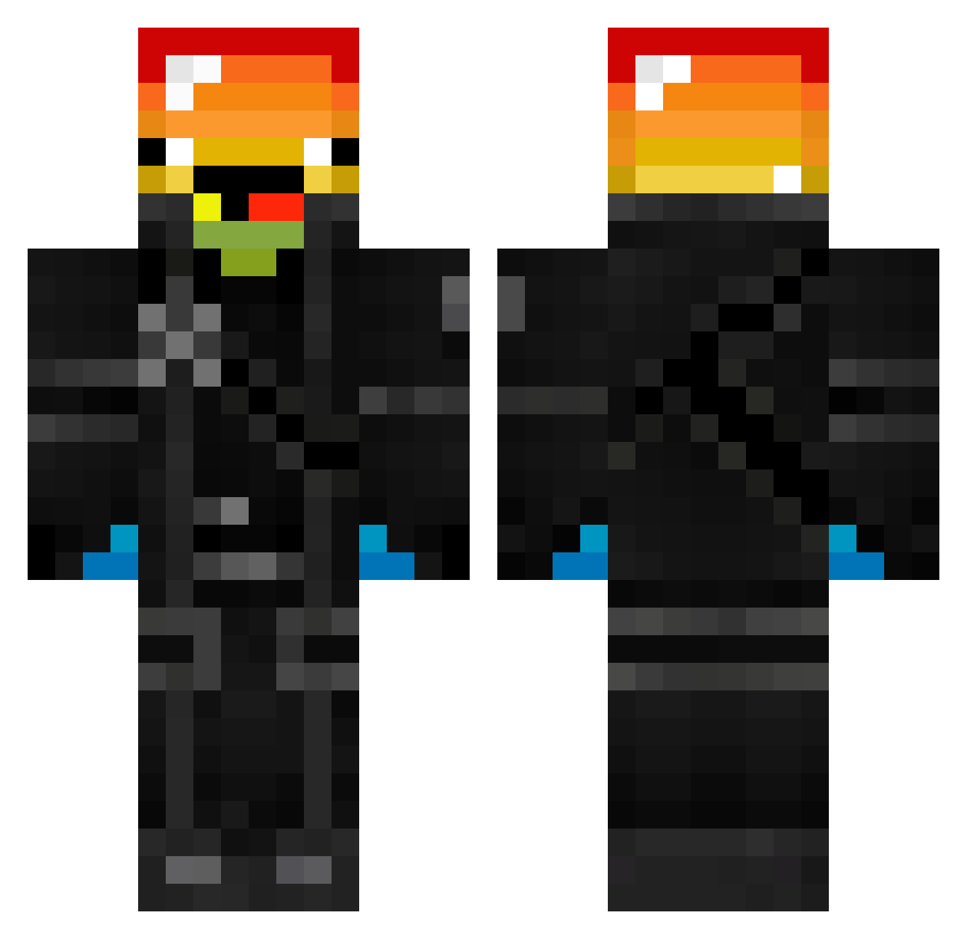 KingOfMountain7 Minecraft skin, front and back view