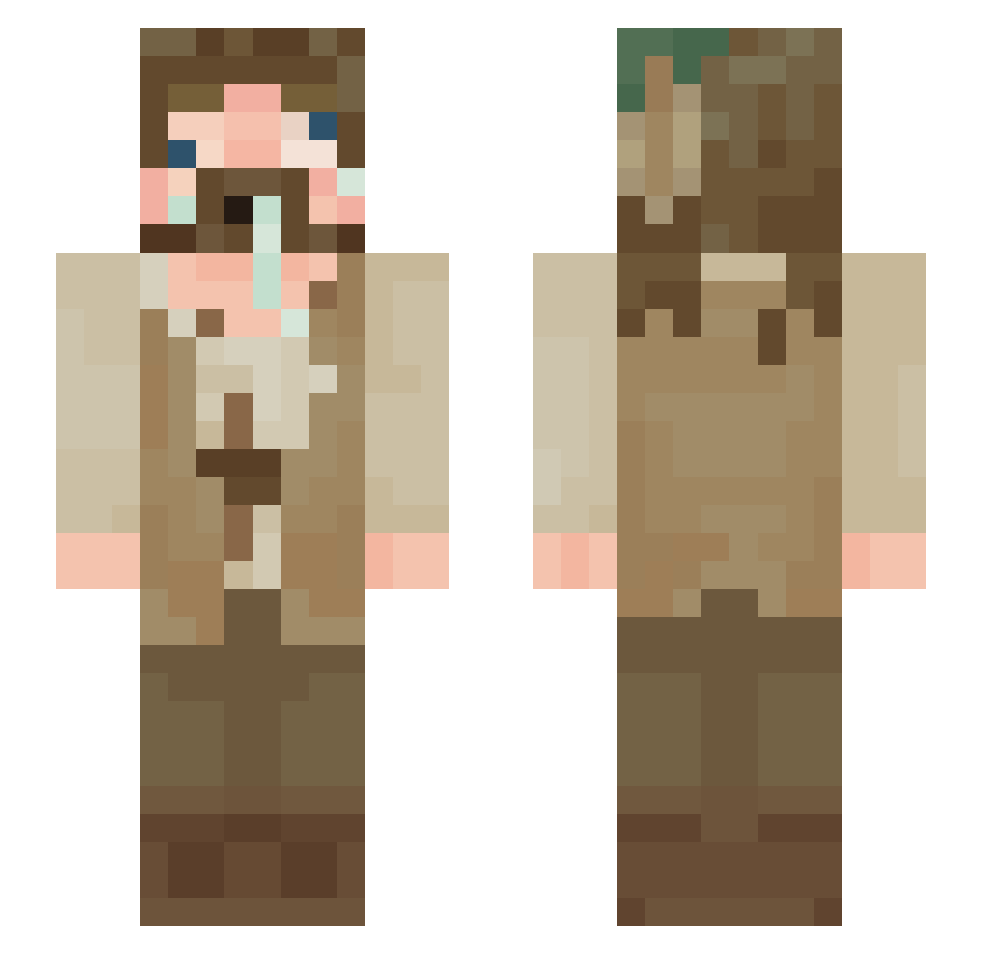 EierKrauler88 Minecraft skin, front and back view