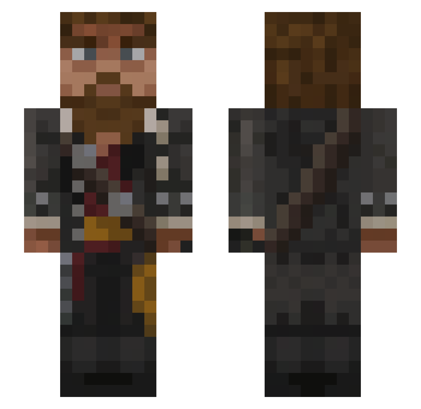panda12197 Minecraft skin, front and back view