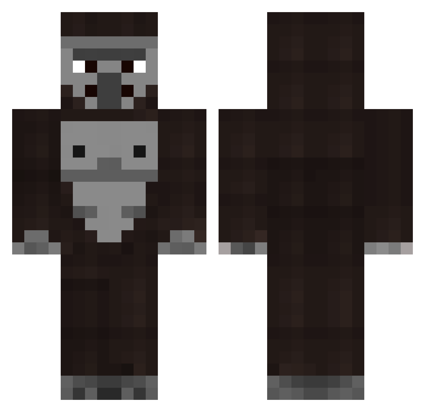 go_gooma Minecraft skin, front and back view