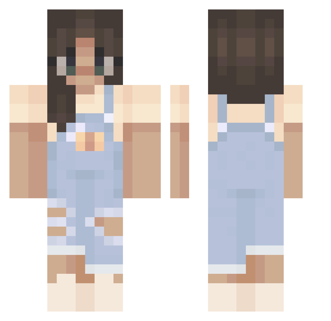 Joyamavi Minecraft skin, front and back view