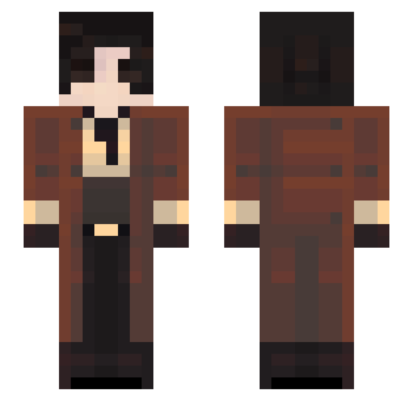 YourAnxietyDemon Minecraft skin, front and back view