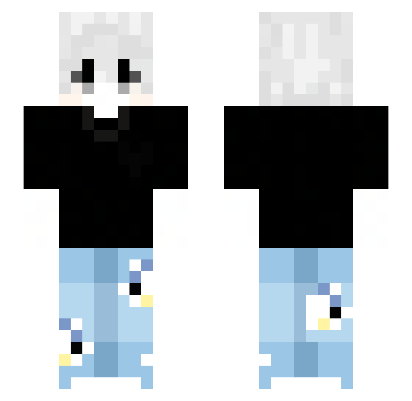 Andrielly1 Minecraft skin, front and back view