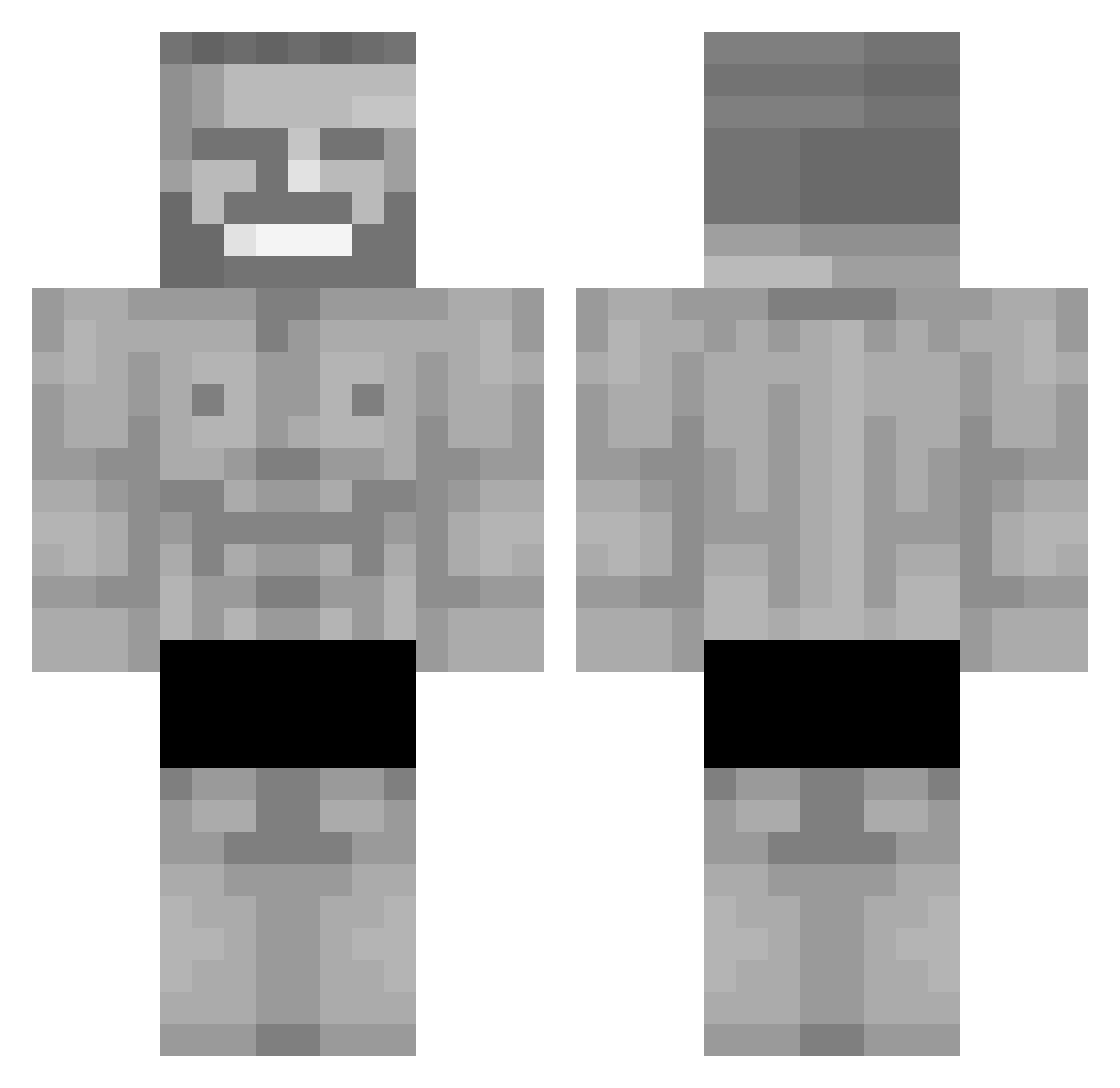 bardeli Minecraft skin, front and back view