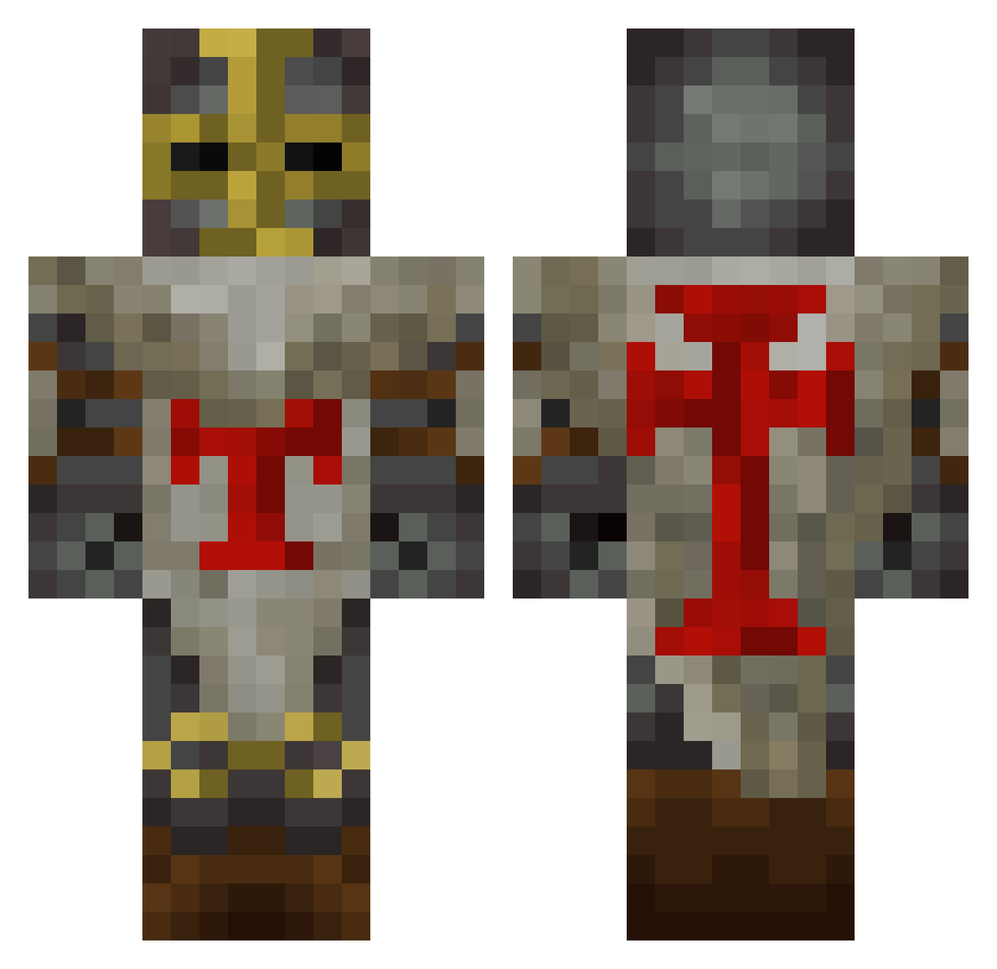 macfeestbeest Minecraft skin, front and back view