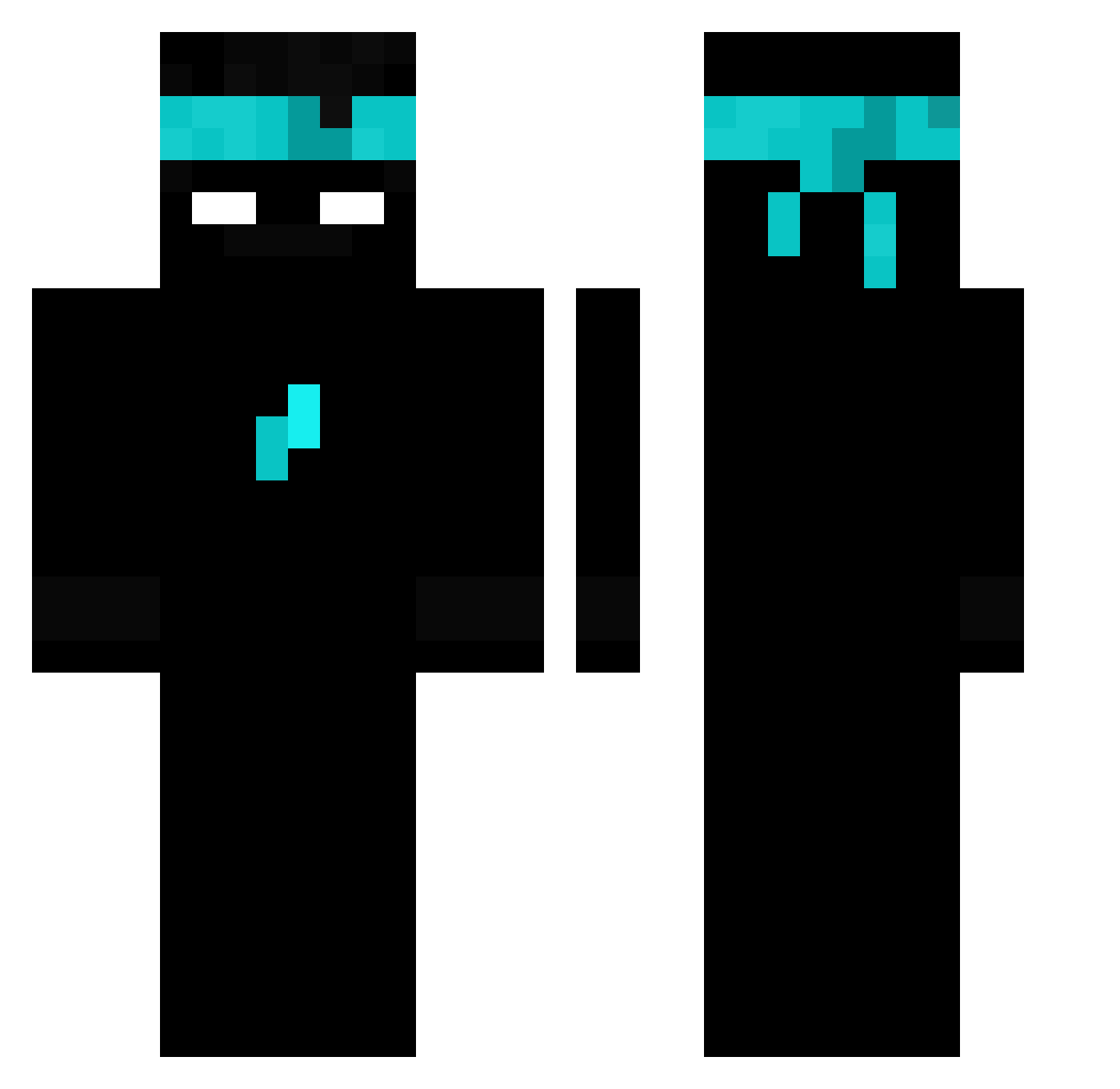 HealedAcorn1871 Minecraft skin, front and back view