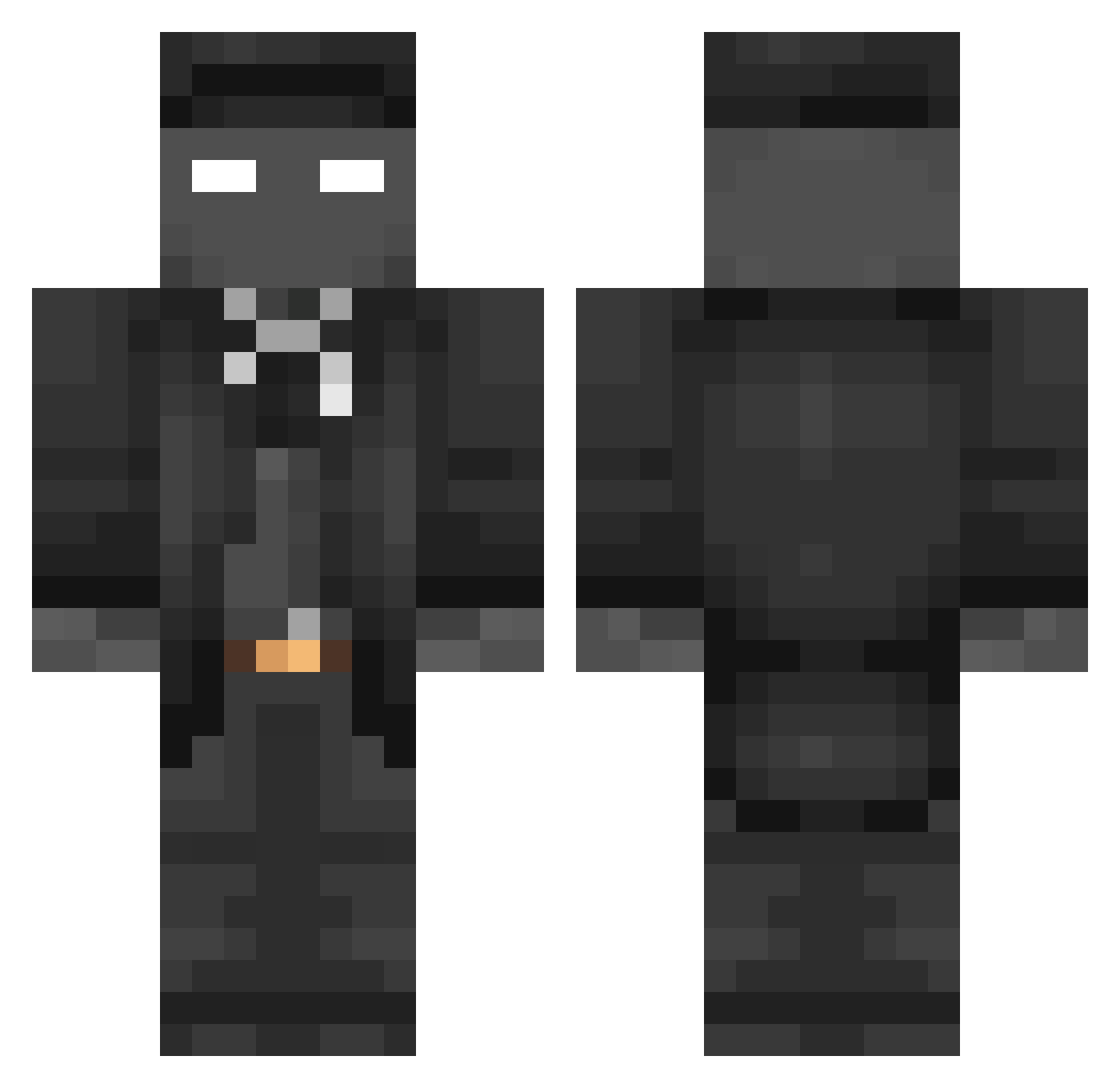 Vazillan Minecraft skin, front and back view