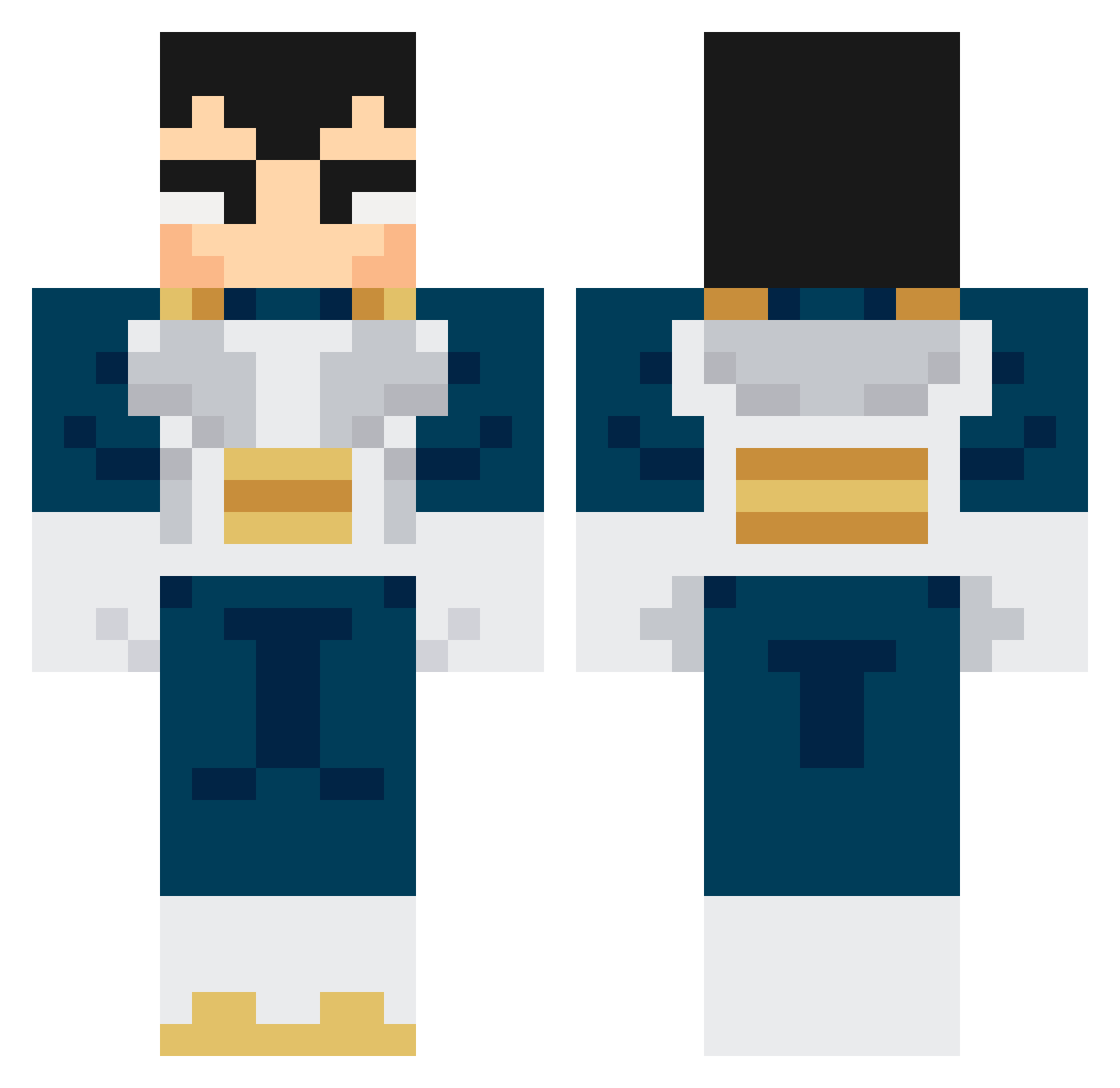 Nathanos1 Minecraft skin, front and back view