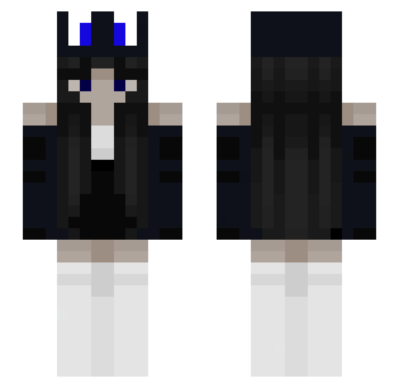 w1thou9t Minecraft skin, front and back view