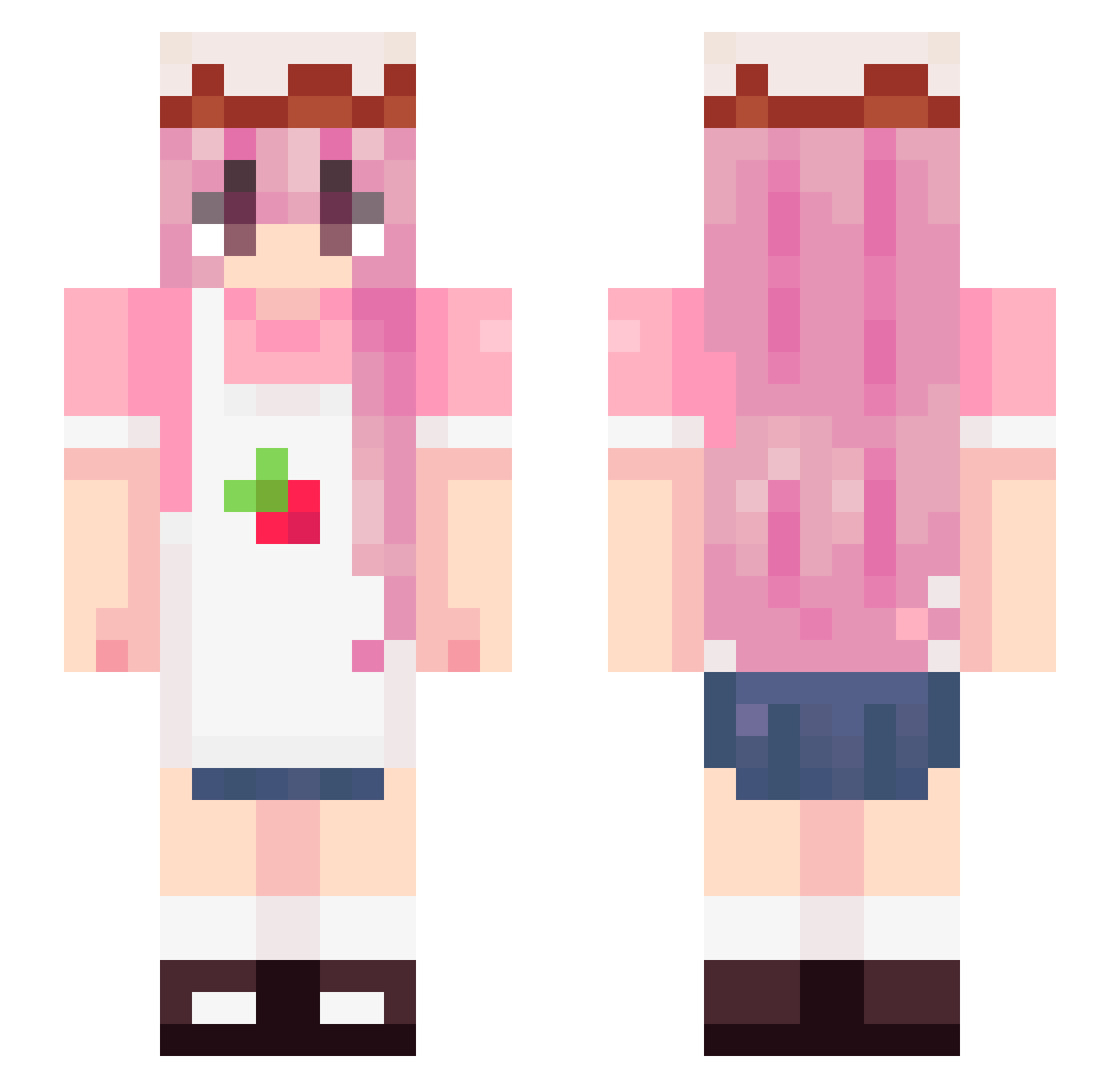kxkyo Minecraft skin, front and back view