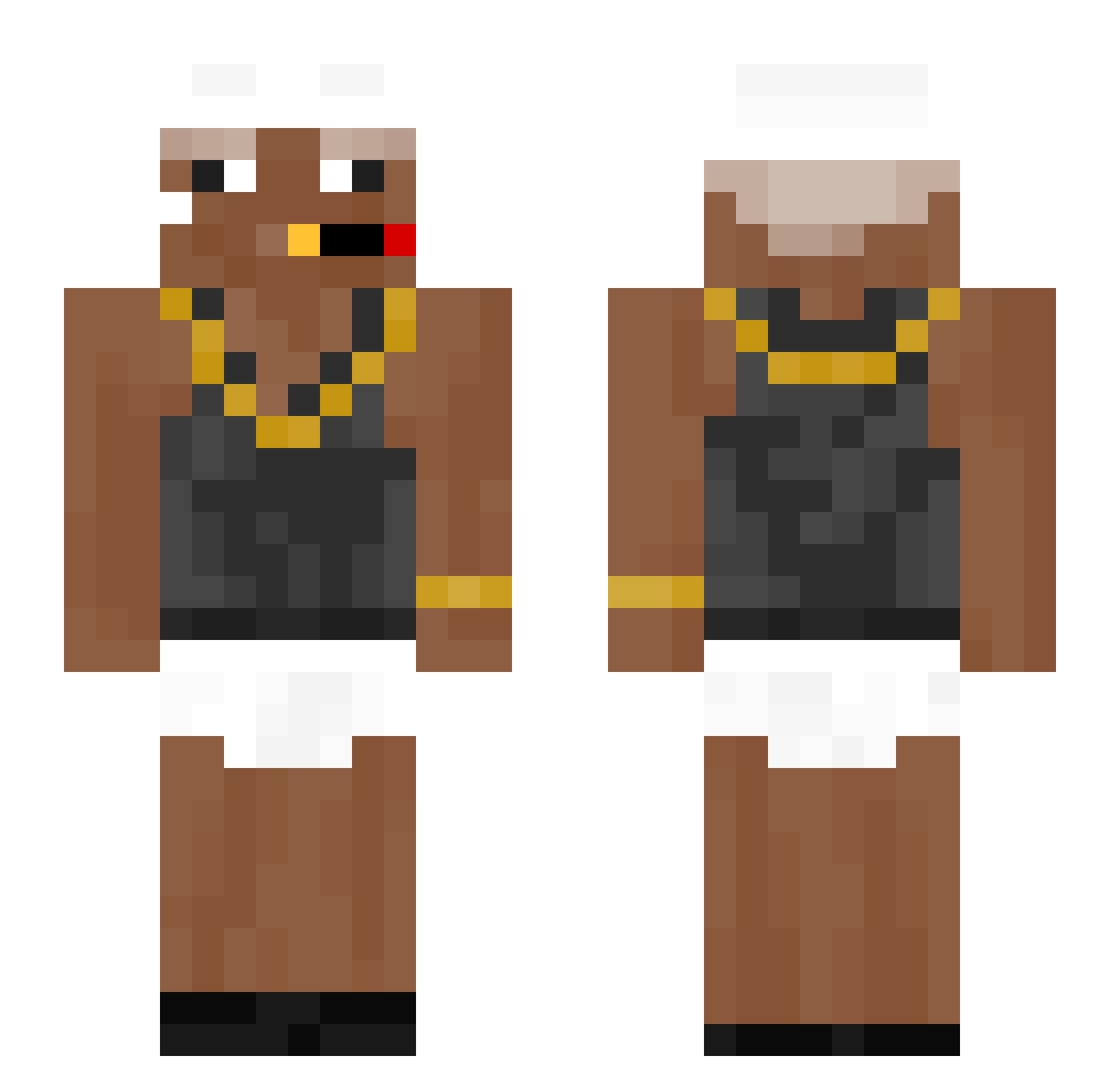 ansxge Minecraft skin, front and back view