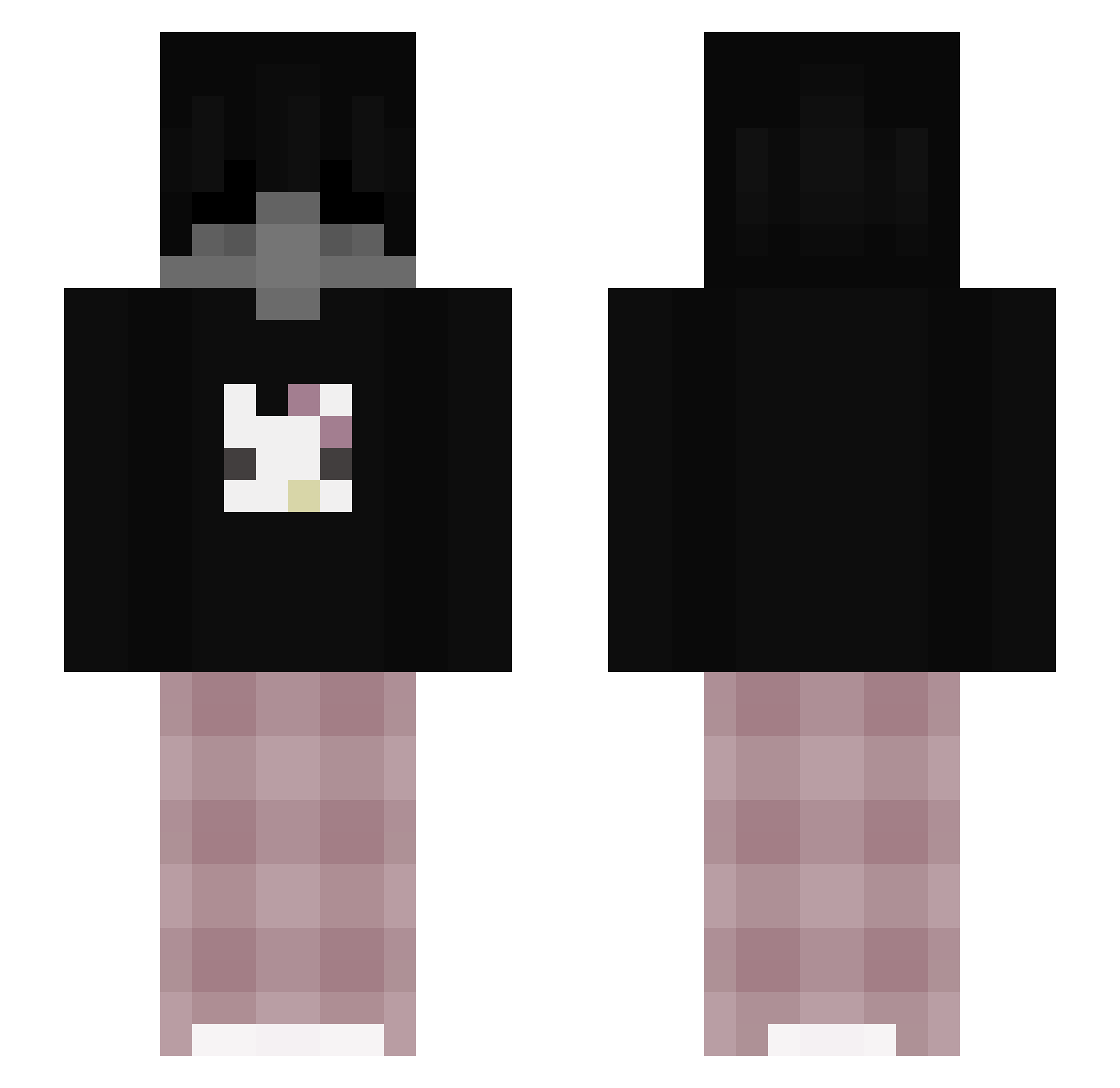 TeamsHvh Minecraft skin, front and back view
