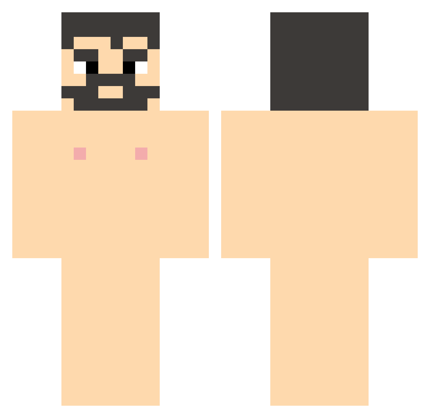 cleverjoker Minecraft skin, front and back view