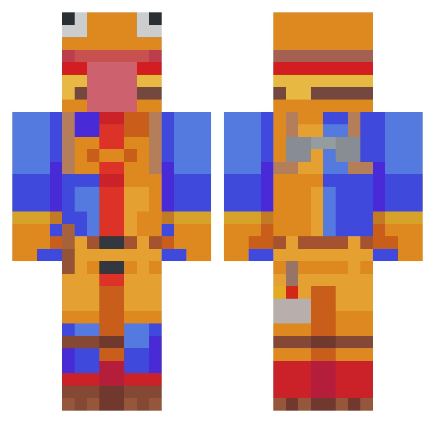kaireidd Minecraft skin, front and back view