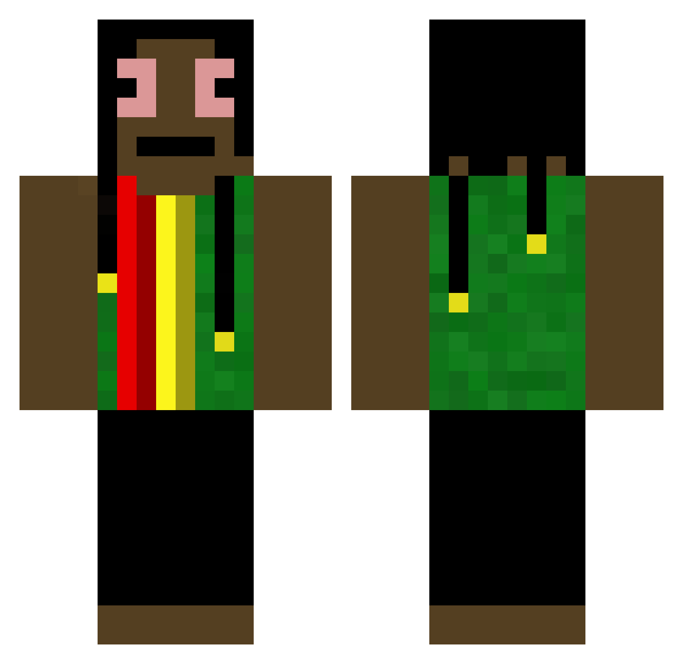 solarage10 Minecraft skin, front and back view